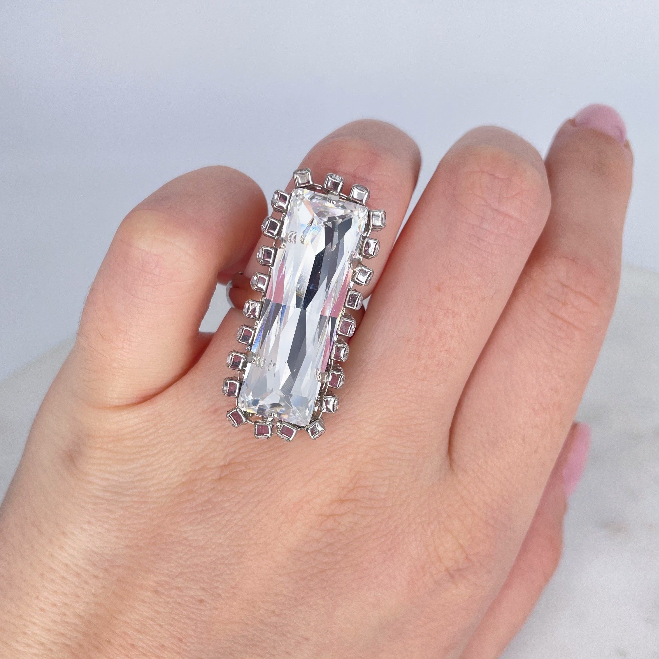 Anello Maxi baguette