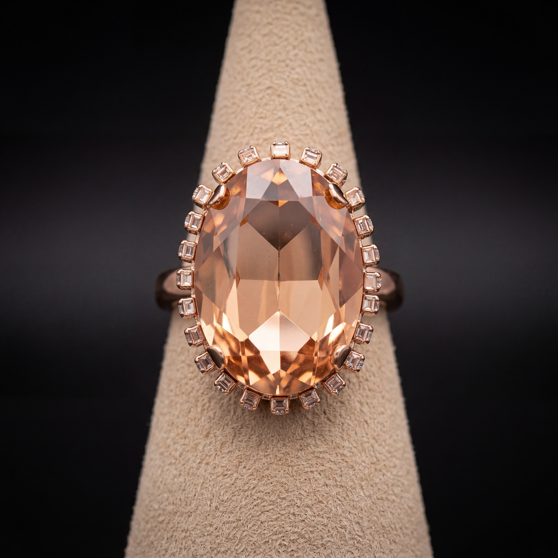 Anello Maxi ovale - Oro Rosa - Anello maxi ovale   pesca