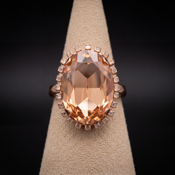Anello Maxi ovale - Oro Rosa - Anello maxi ovale   pesca