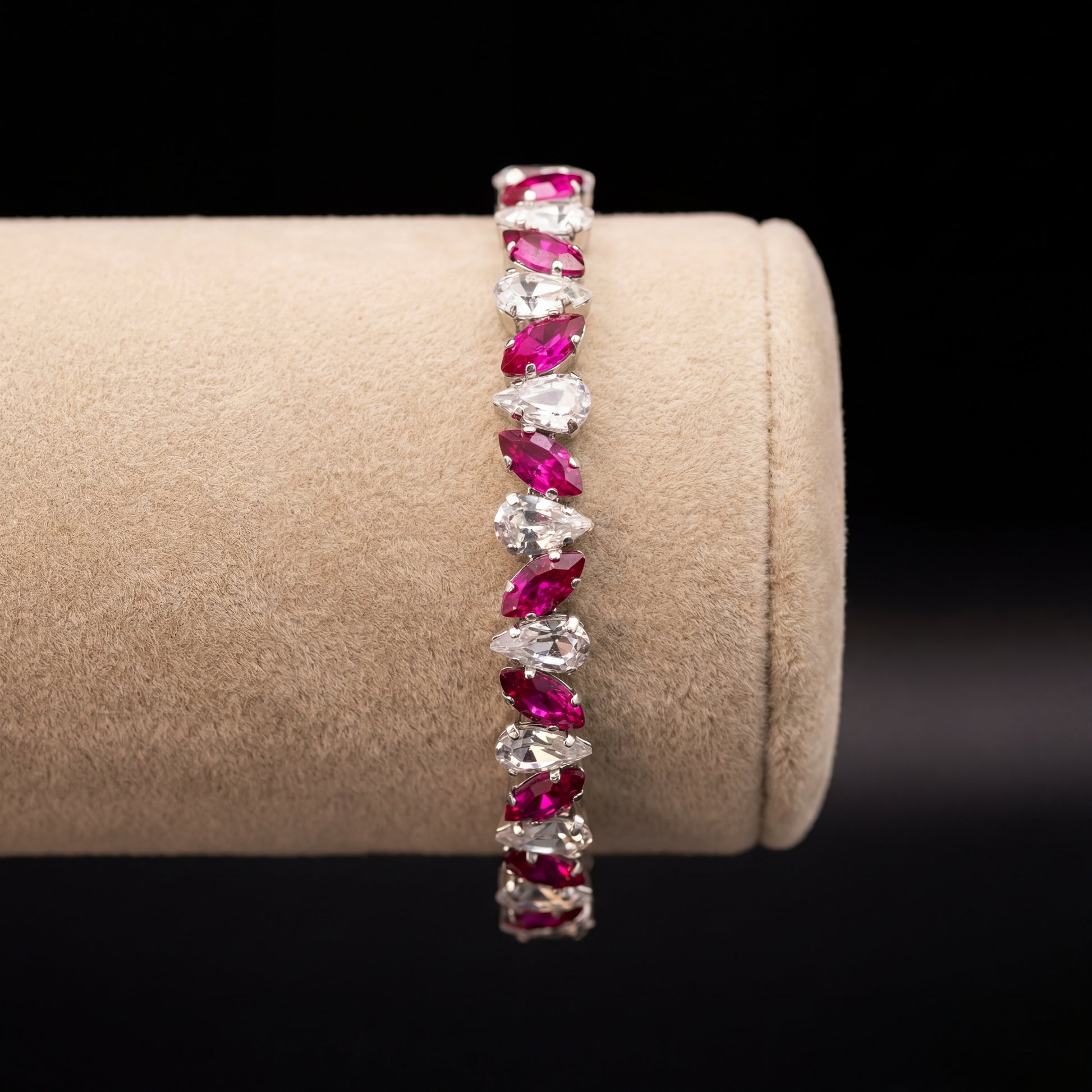 Arathena bracciale - Argento - Crystal Fuxia