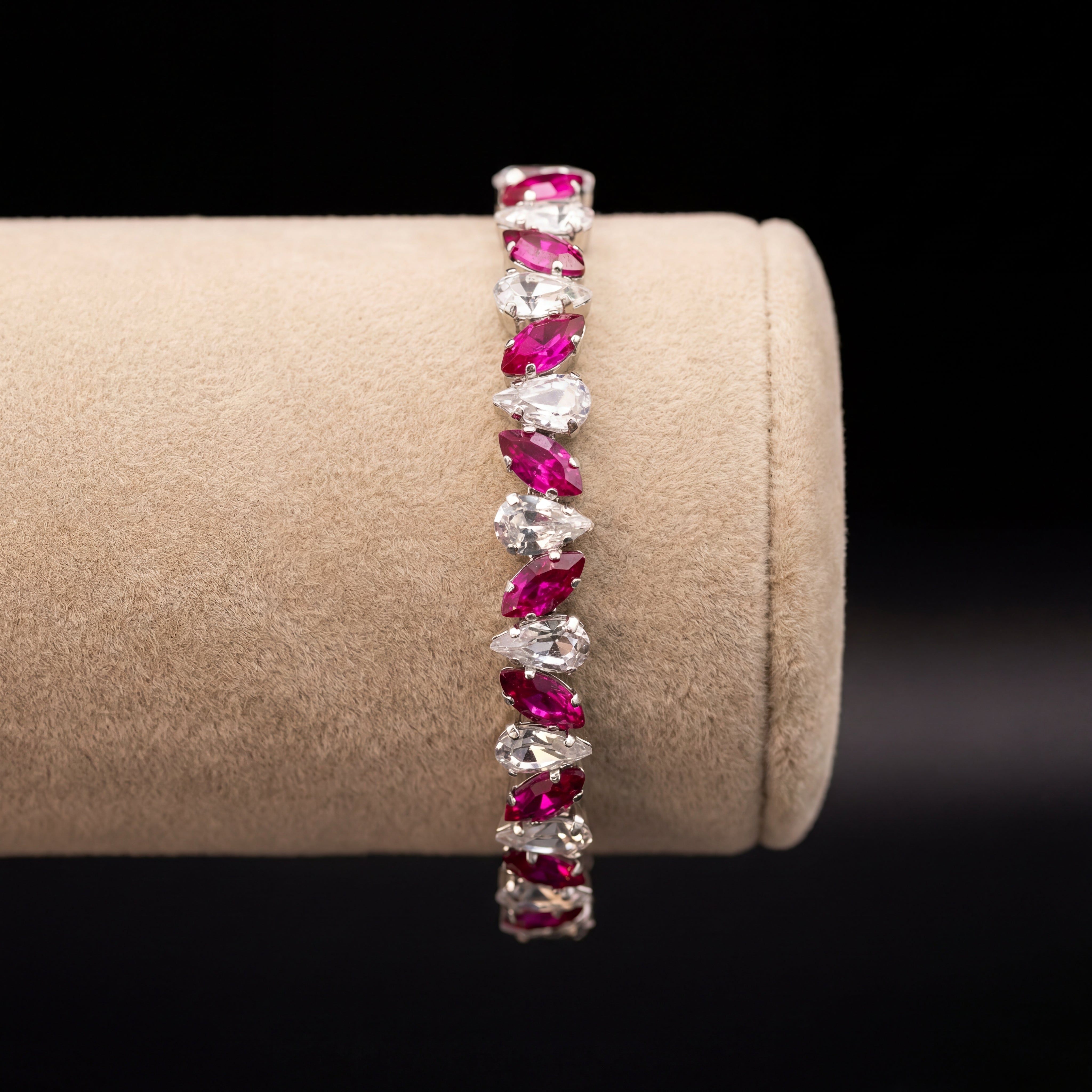 Arathena bracciale - Argento - Crystal Fuxia