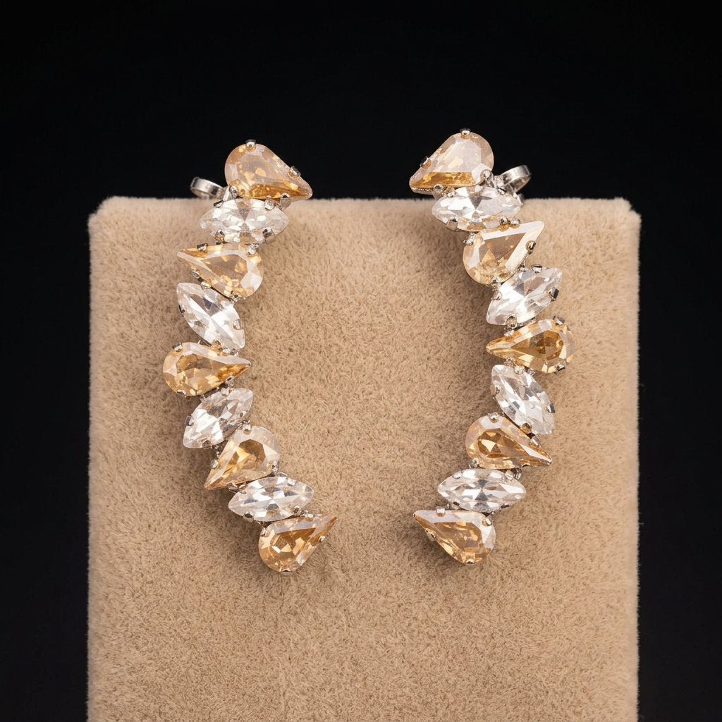 Arathena earcuff ARGENTO CRYSTAL + GOLD