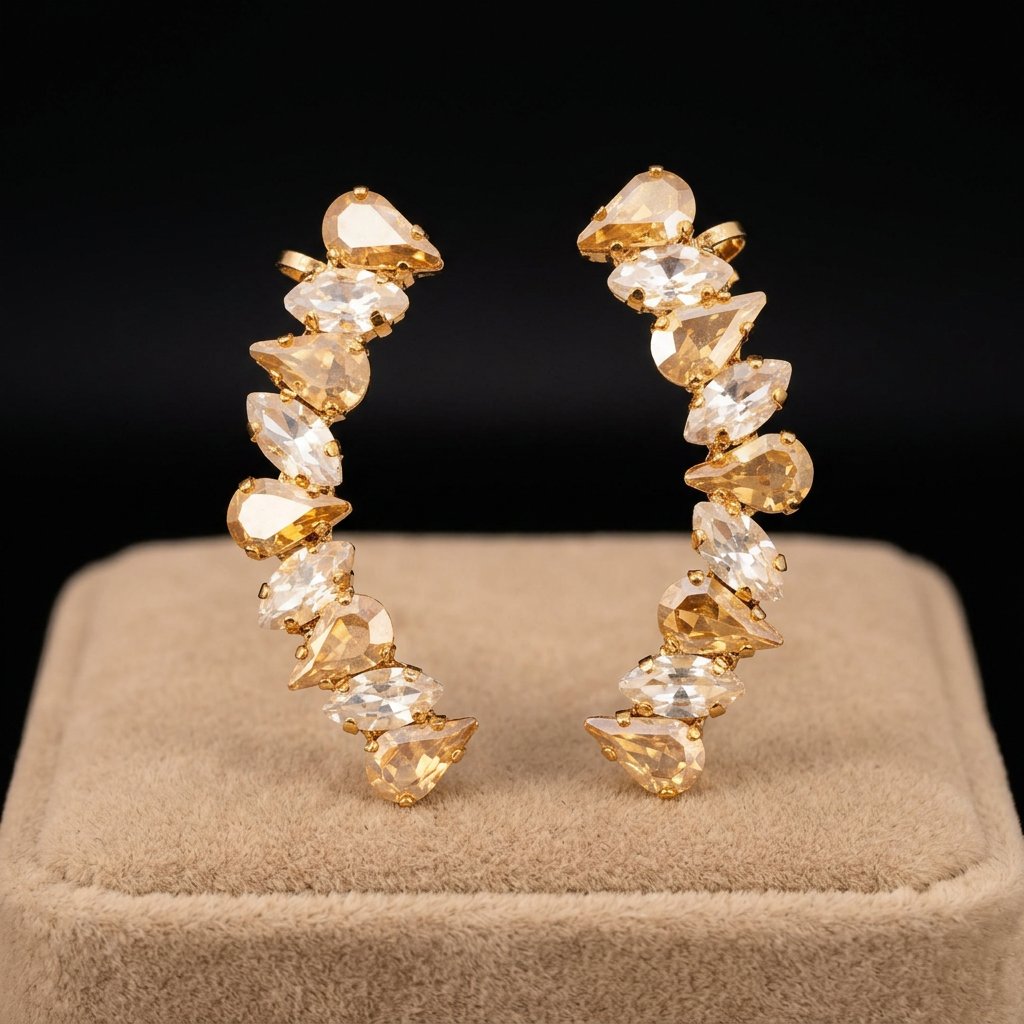 Arathena earcuff ORO GIALLO CRYSTAL + GOLD