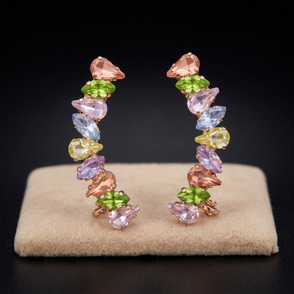 Arathena earcuff ARGENTO CRYSTAL + GOLD