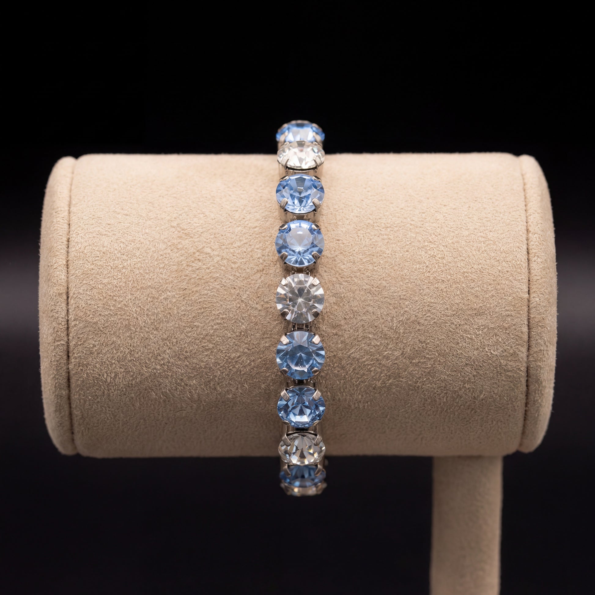 Bracciale Tennis M - Argento - Azzurro Polvere Crystal Variante 4