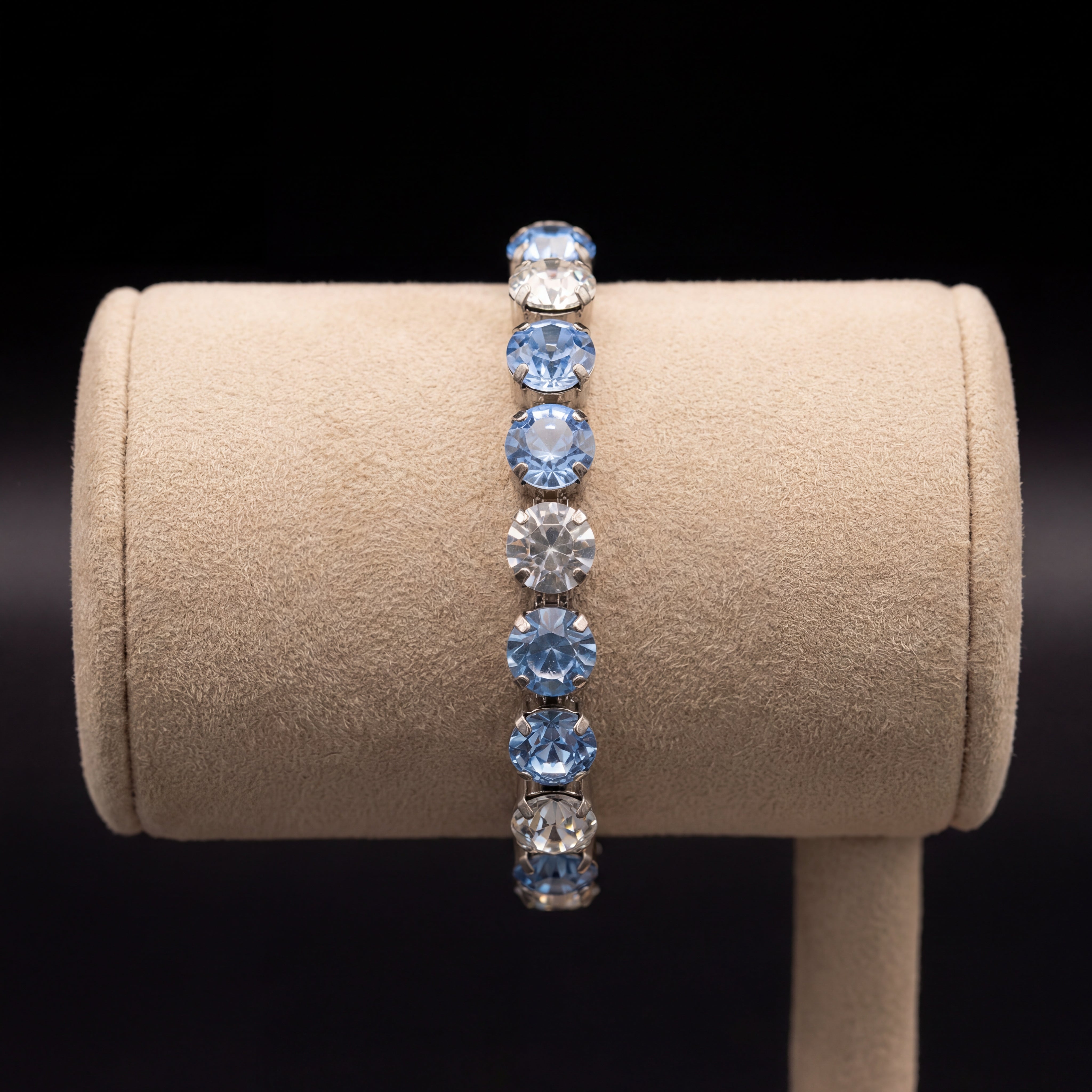 Bracciale Tennis M - Argento - Azzurro Polvere Crystal Variante 4