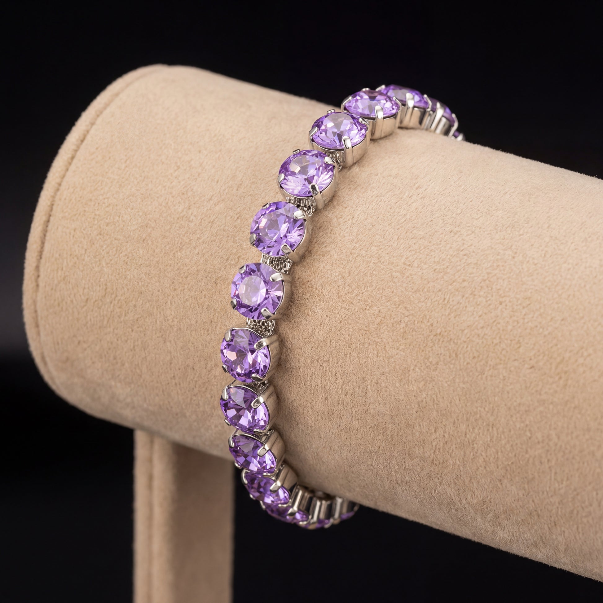 Bracciale Tennis M - Argento - Violet