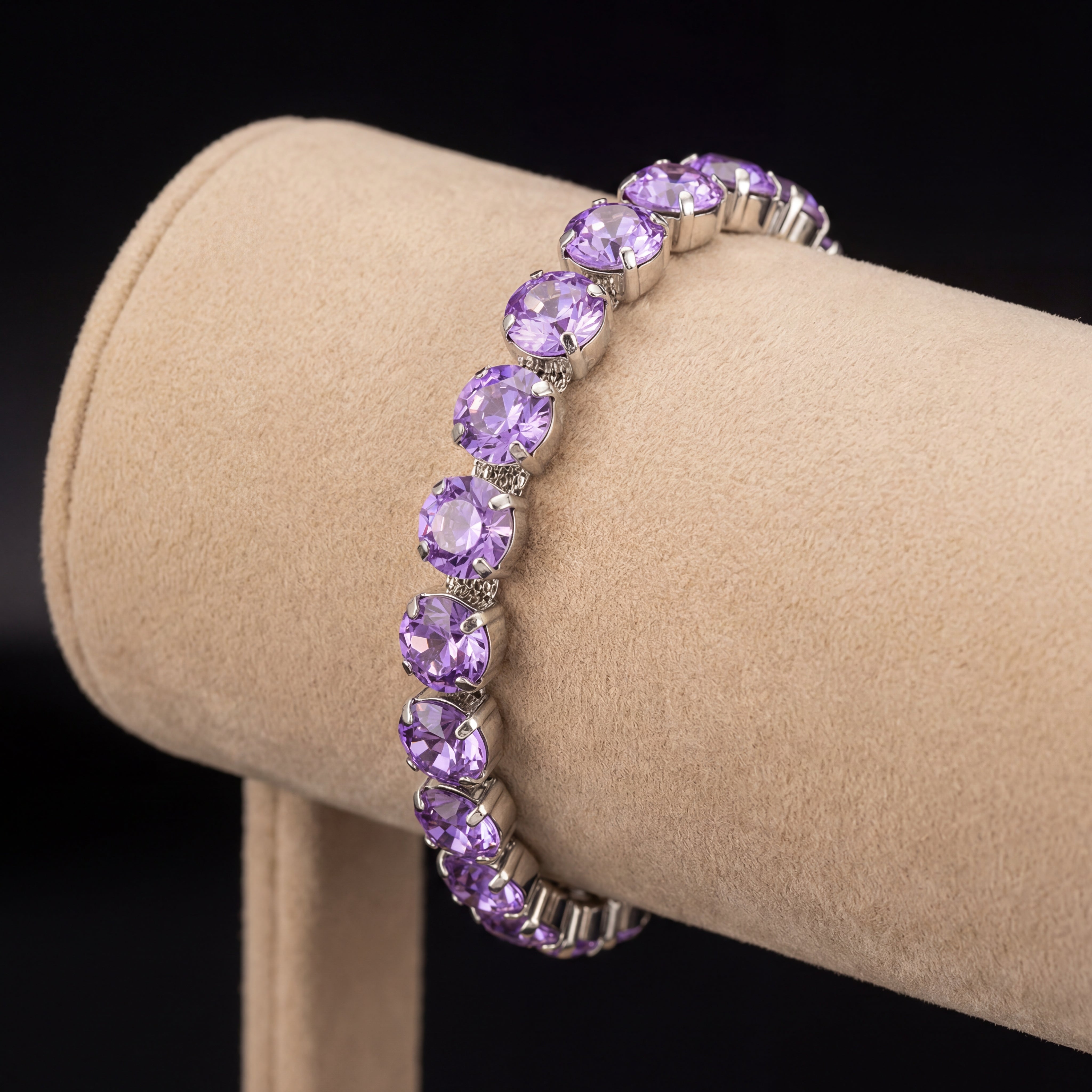 Bracciale Tennis M - Argento - Violet