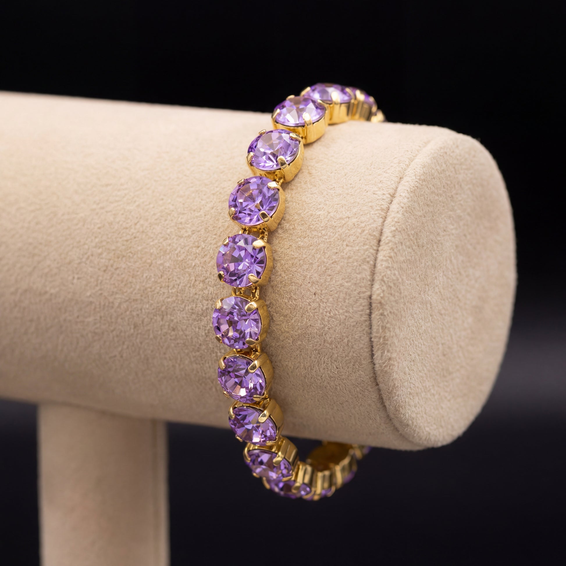 Bracciale Tennis M - Oro Giallo - Violet