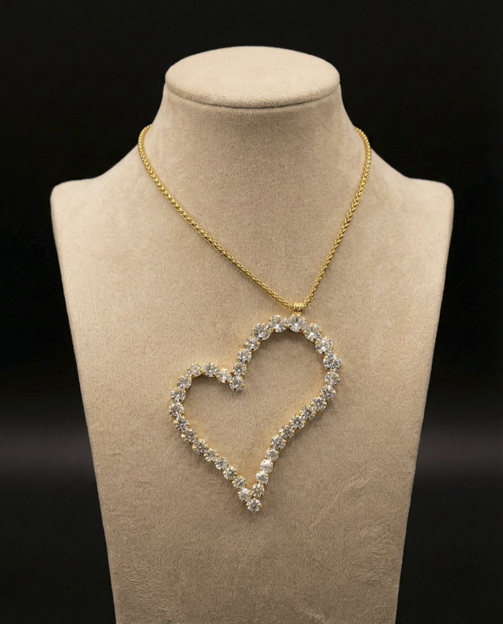 Cuore collana - Oro Giallo - CRYSTAL