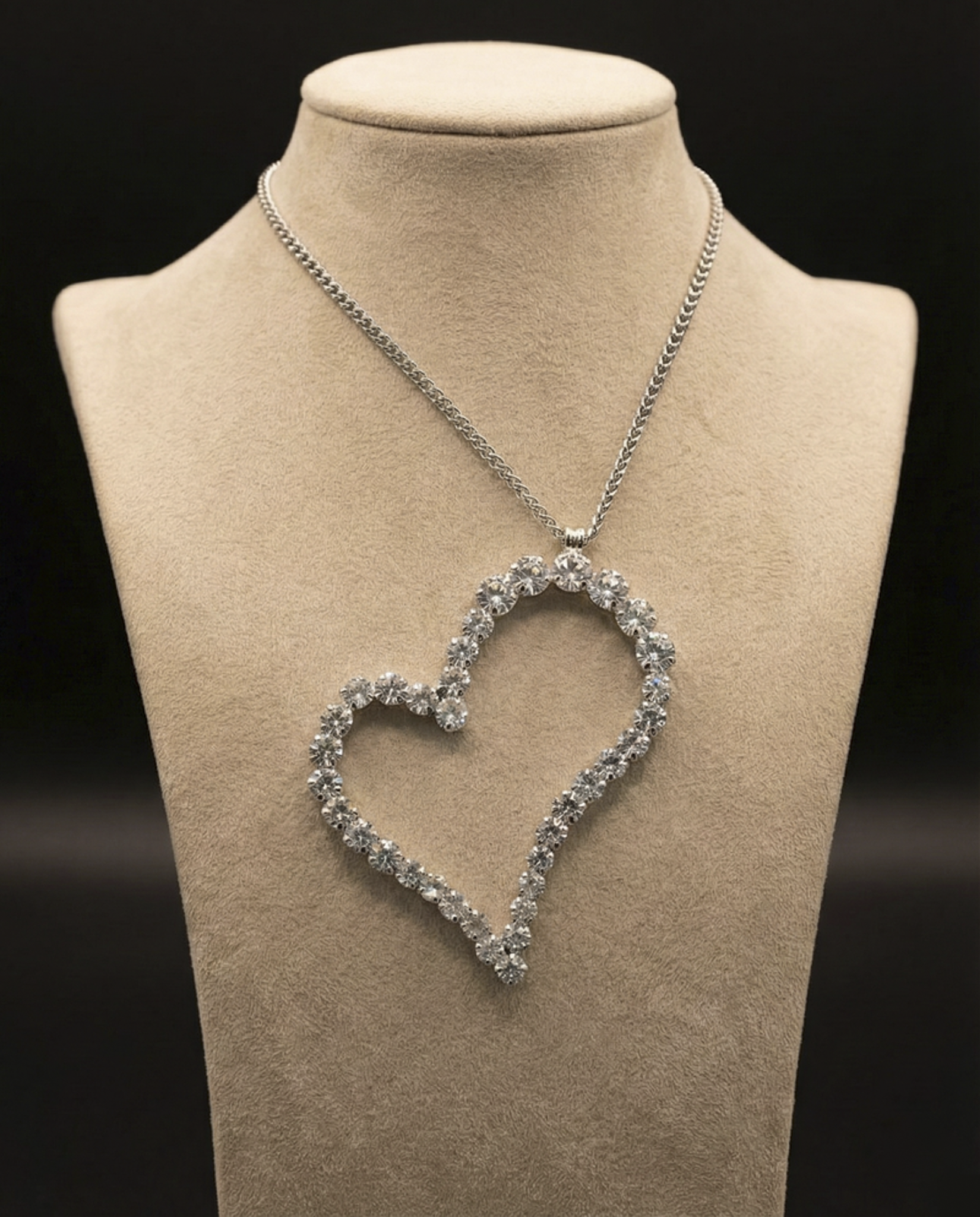 Cuore collana - Silver - CRYSTAL