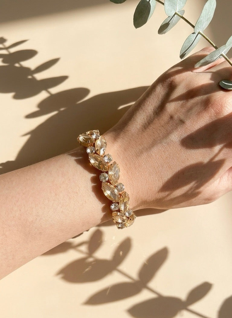 Elysia bracciale - Oro Giallo - Crystal