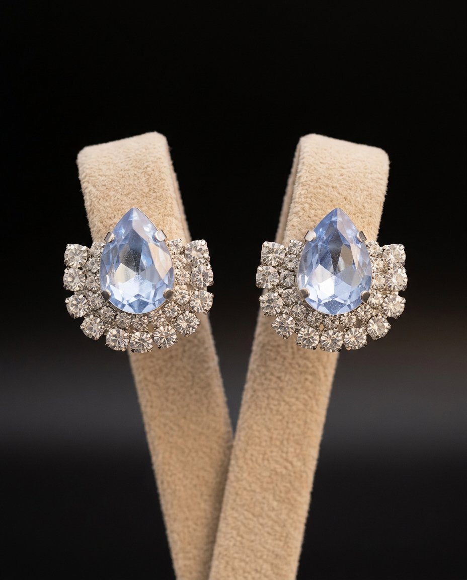 Eira orecchini ARGENTO AZZURRO POLVERE CRYSTAL
