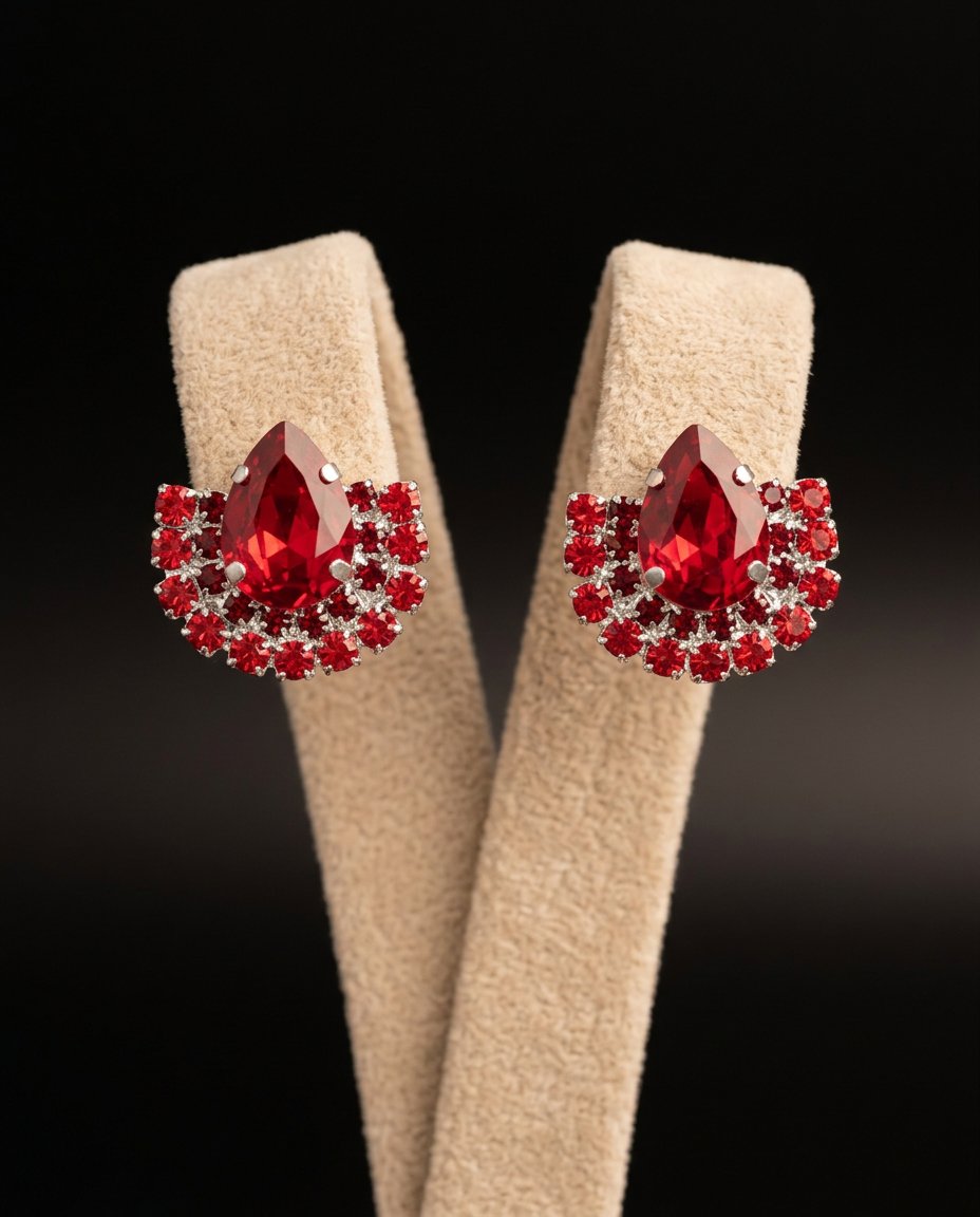 Eira orecchini ARGENTO rosso