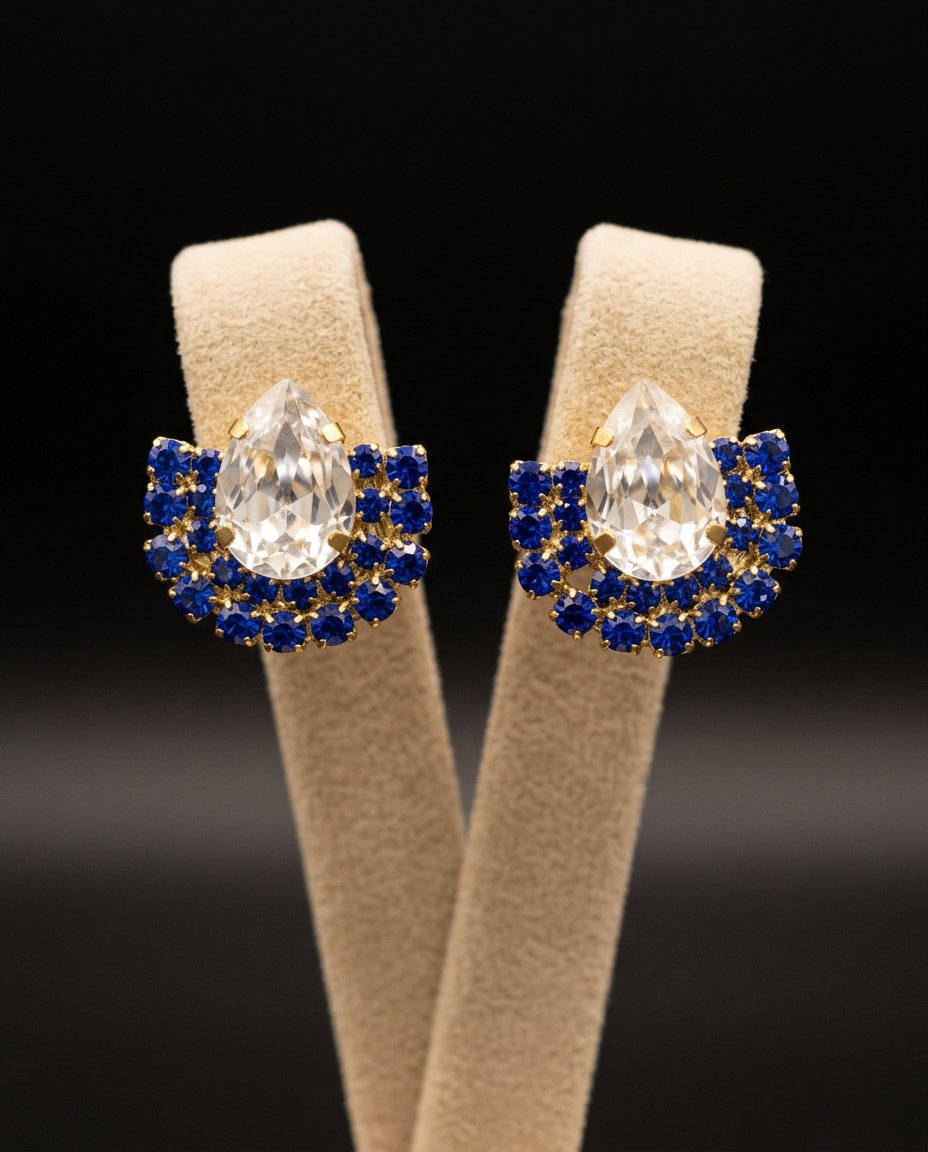 Eira orecchini ORO GIALLO CRYSTAL ZAFFIRO