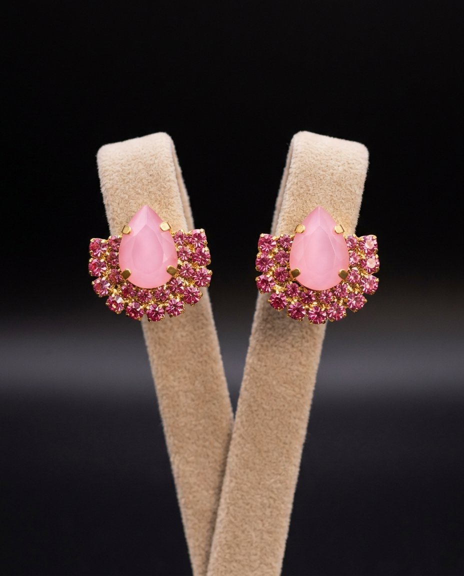 Eira orecchini ORO GIALLO ROSA ROSA OPACO