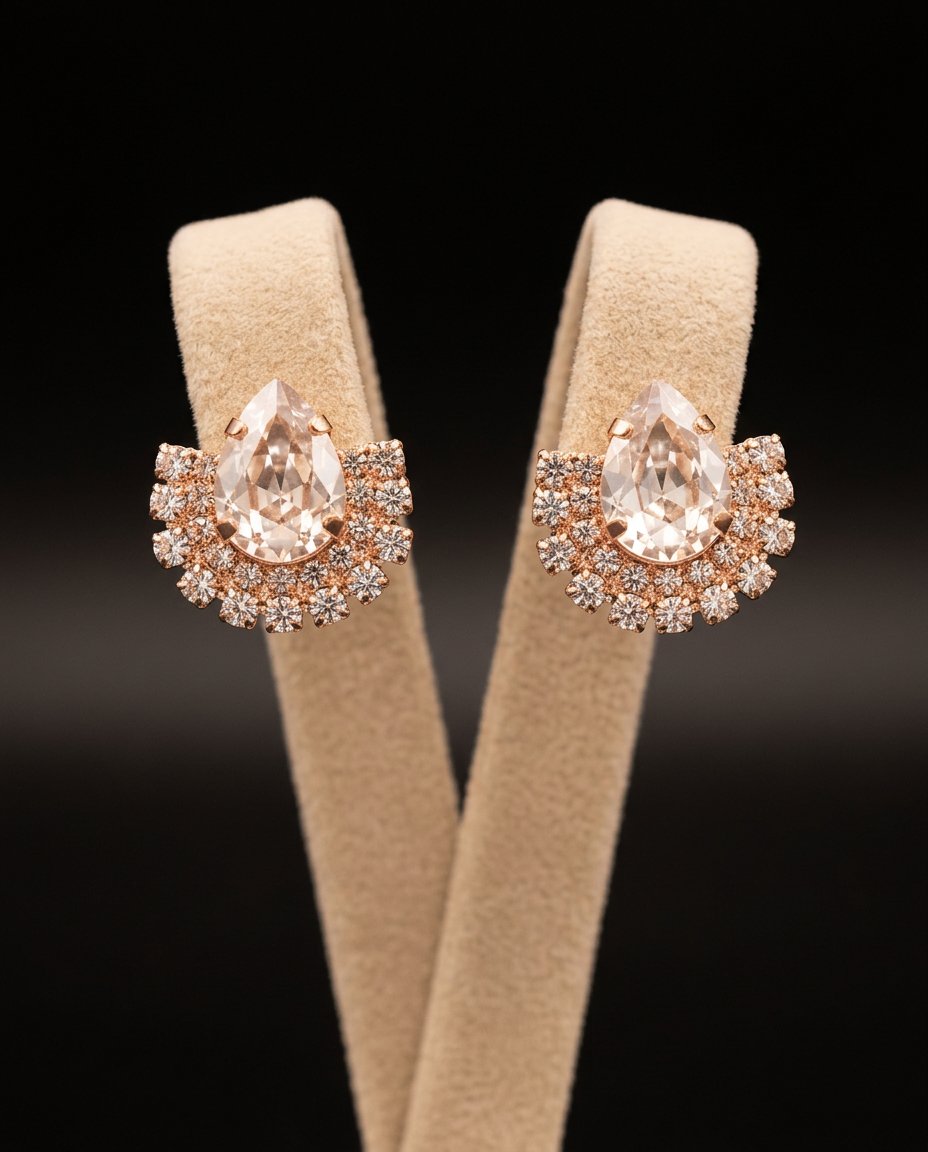 Eira orecchini ORO ROSA CRYSTAL