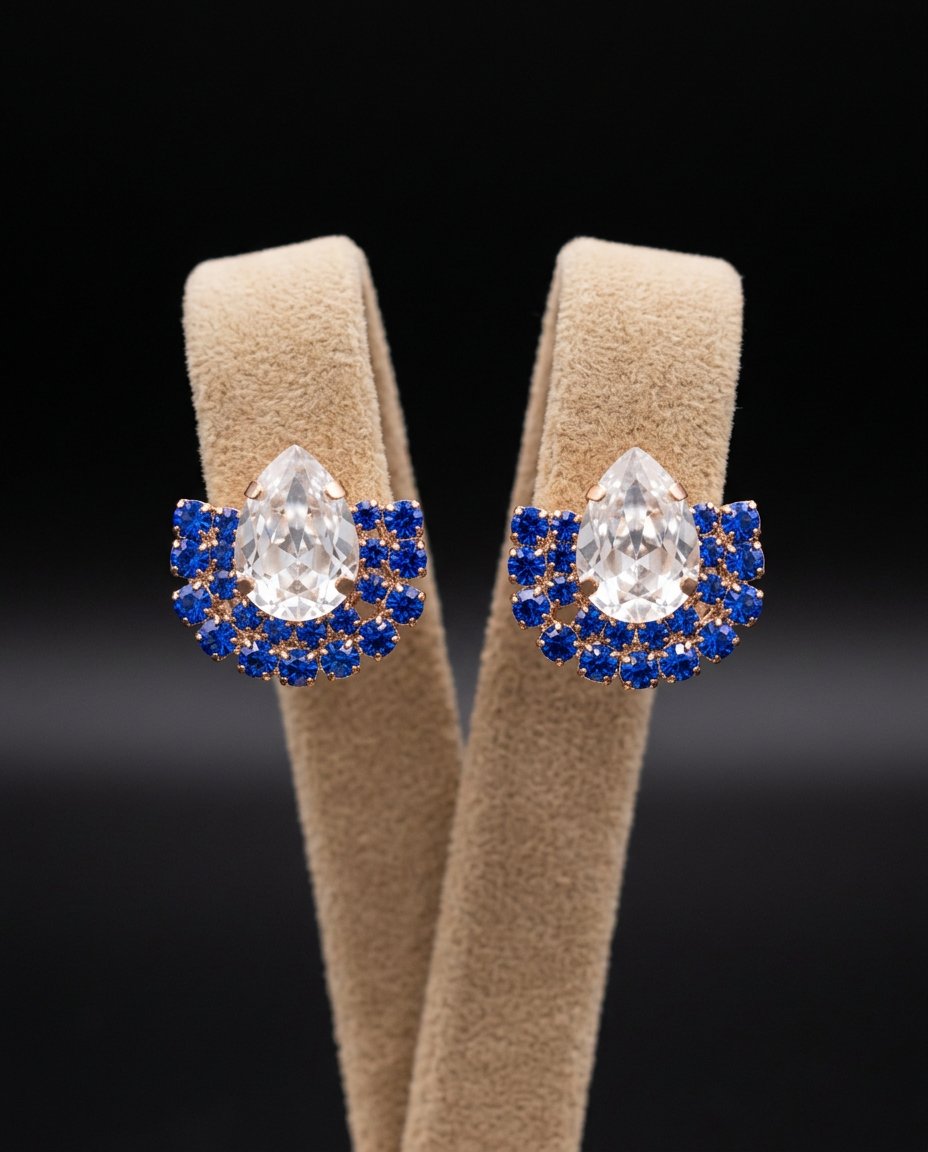 Eira orecchini ORO ROSA CRYSTAL ZAFFIRO