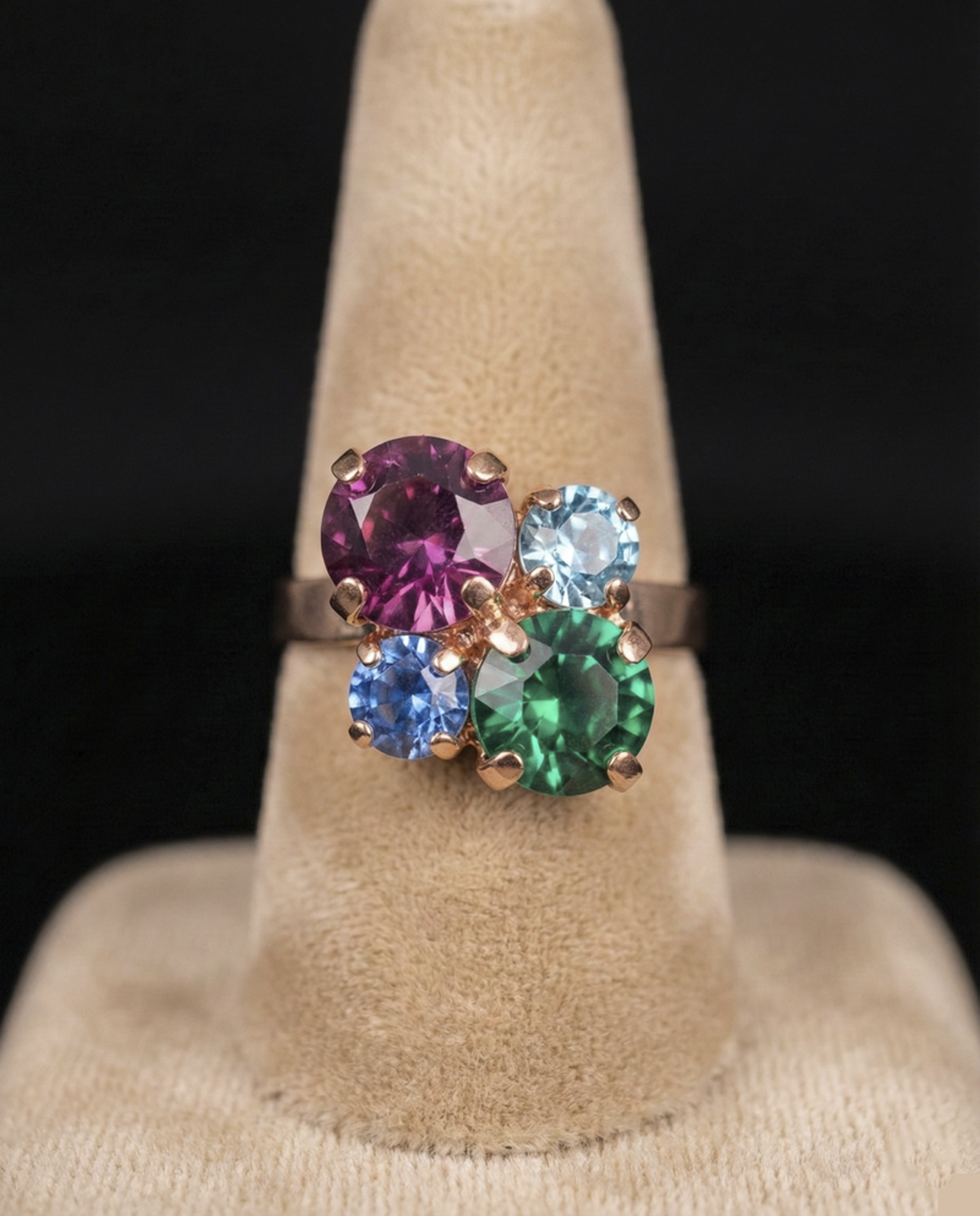 Elara anello - Oro Rosa - AMETISTA, VERDE SMERALDO, ZAFFIRO, TURCHESE
