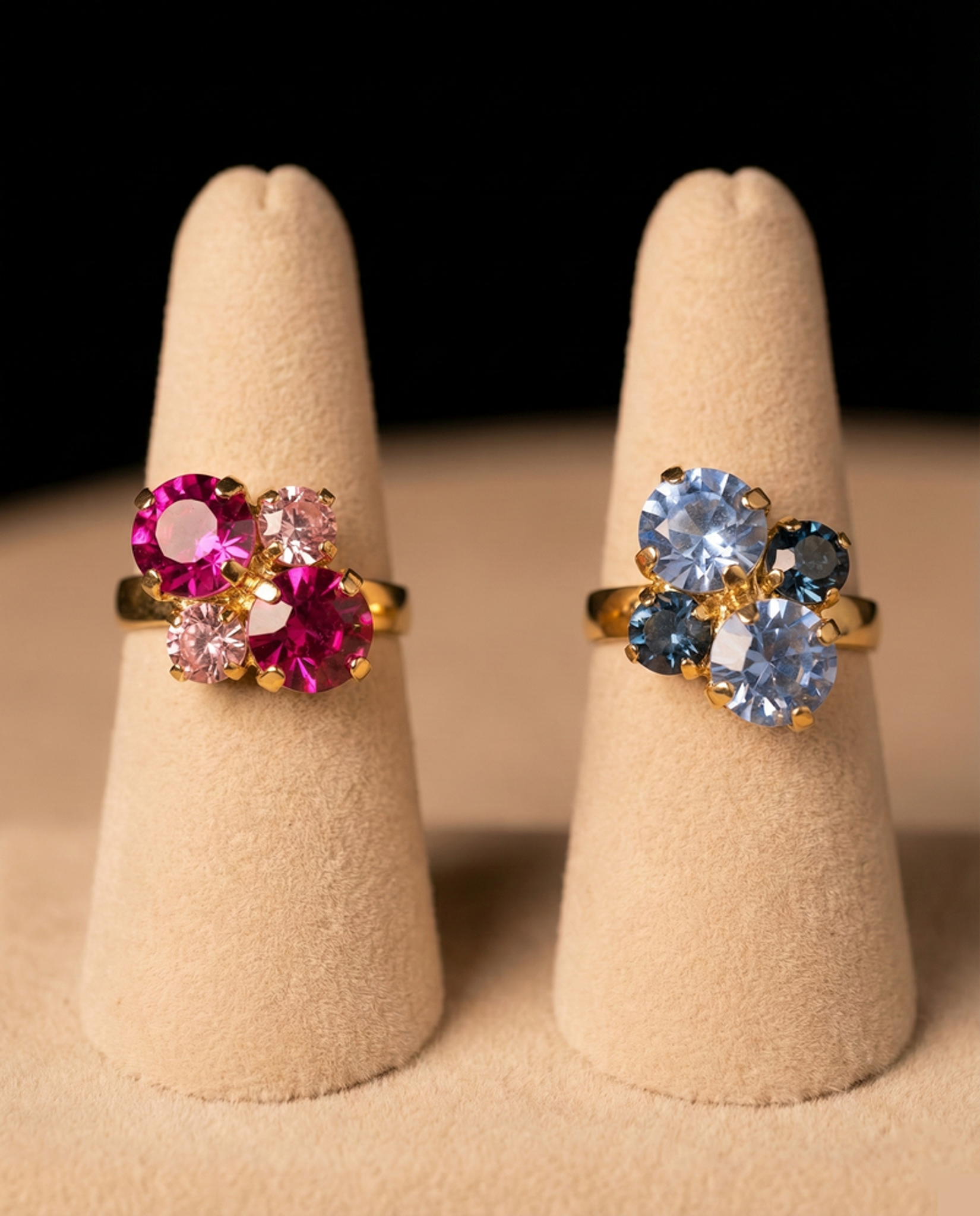 Elara anello - Oro Giallo - FUXIA, ROSA CHIARO