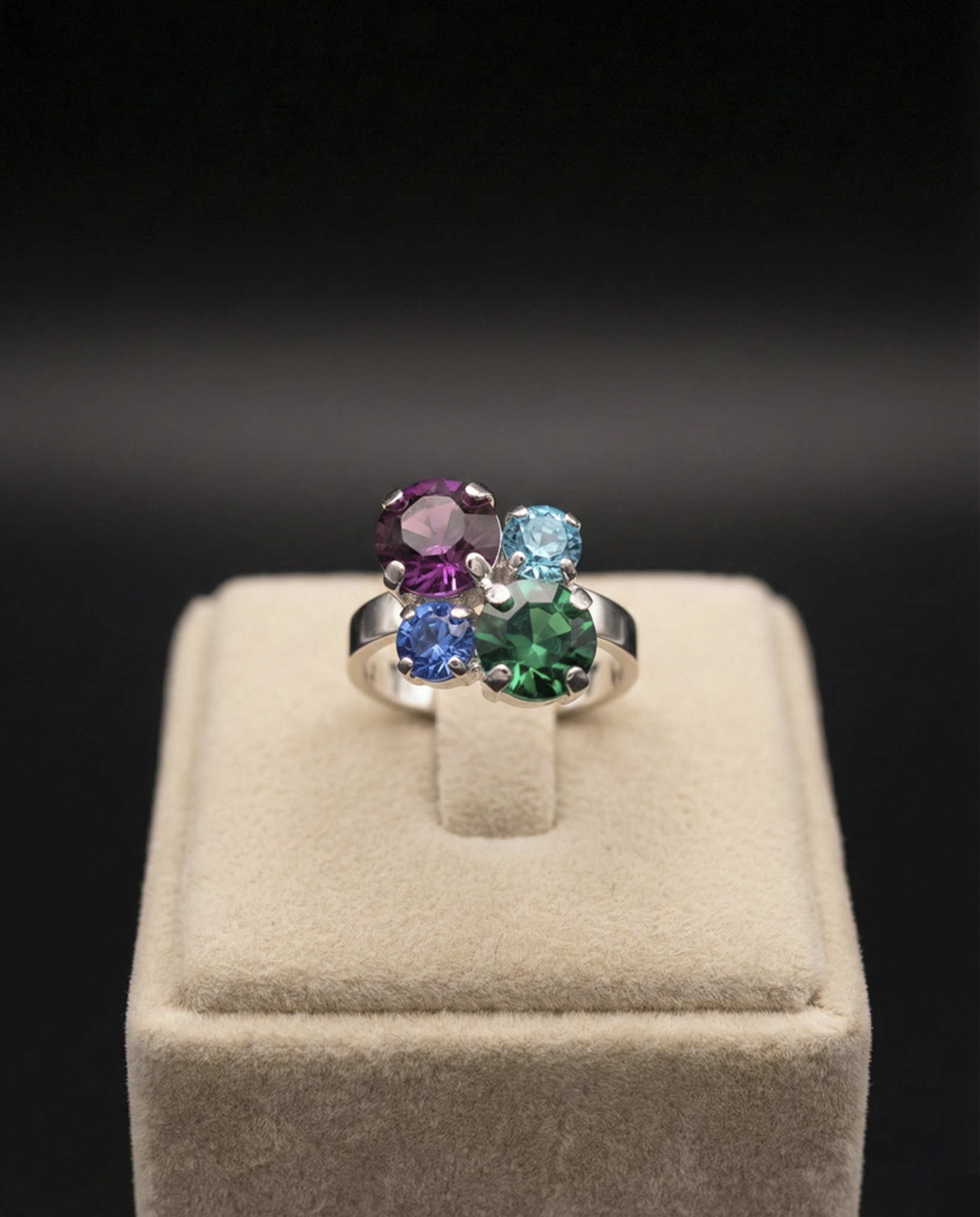 Elara anello - Silver - AMETISTA, VERDE SMERALDO, ZAFFIRO, TURCHESE