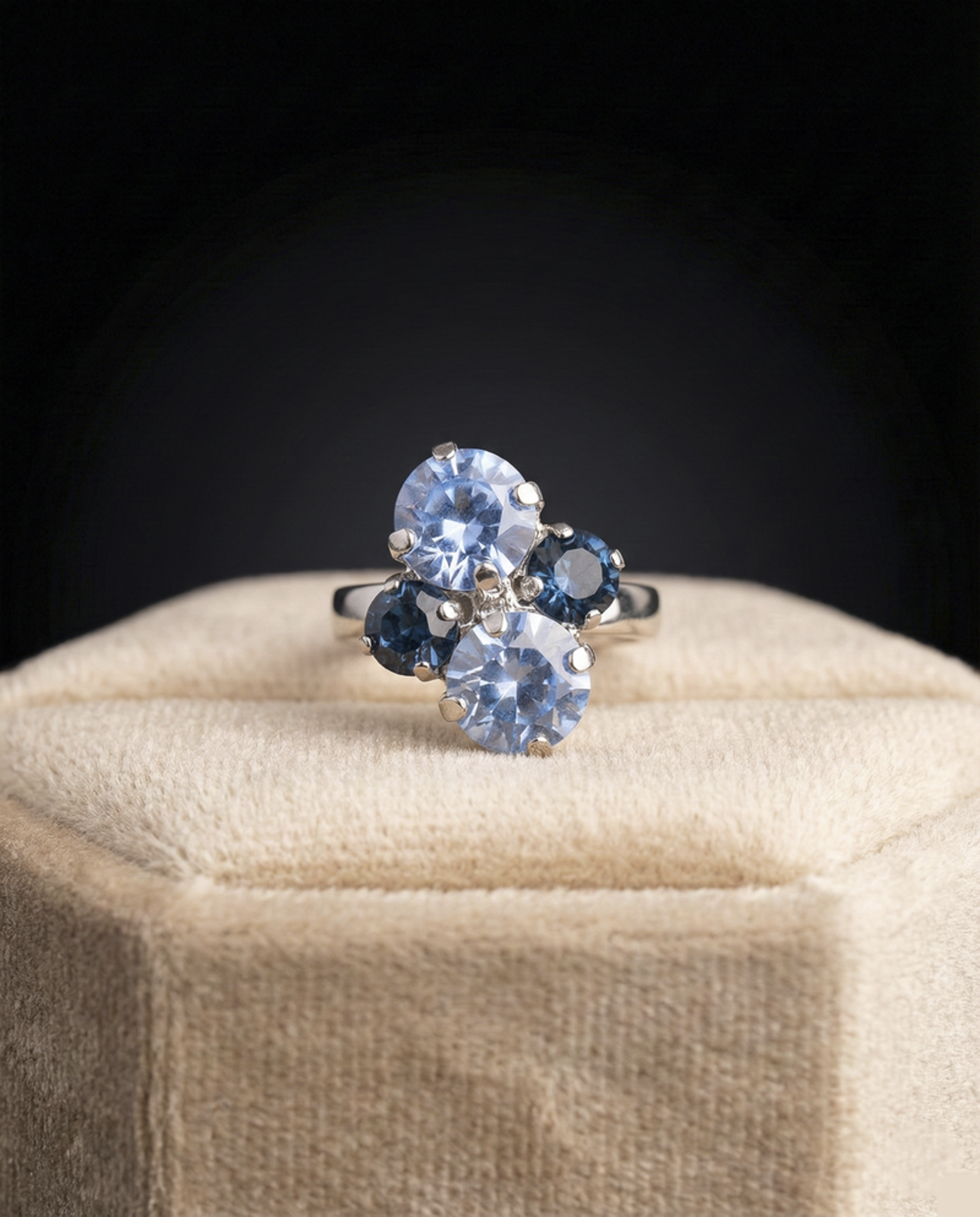 Elara anello - Silver - AZZURRO POLVERE, BLU MONTANA