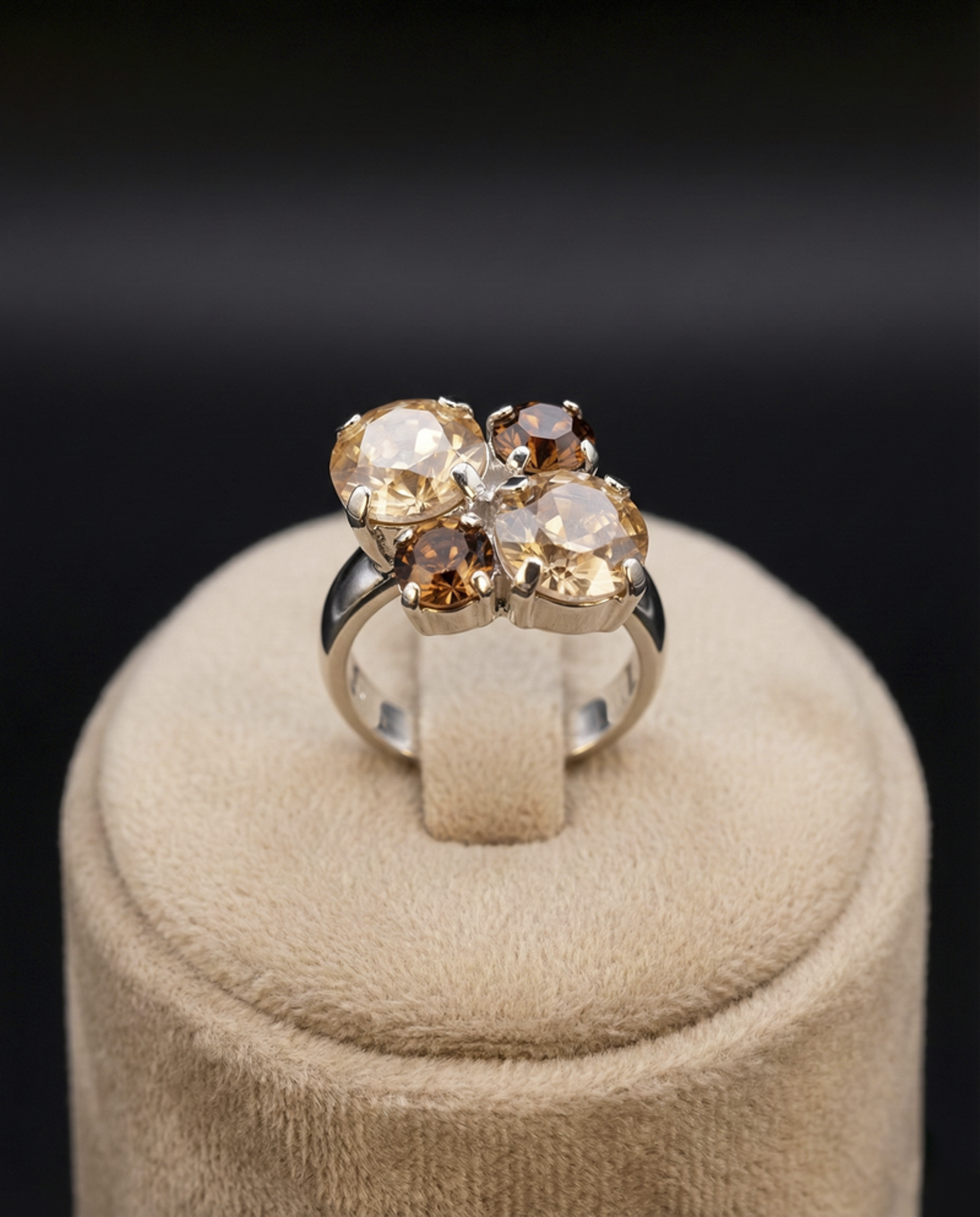 Elara anello - Silver - GOLD, TOPAZIO SCURO