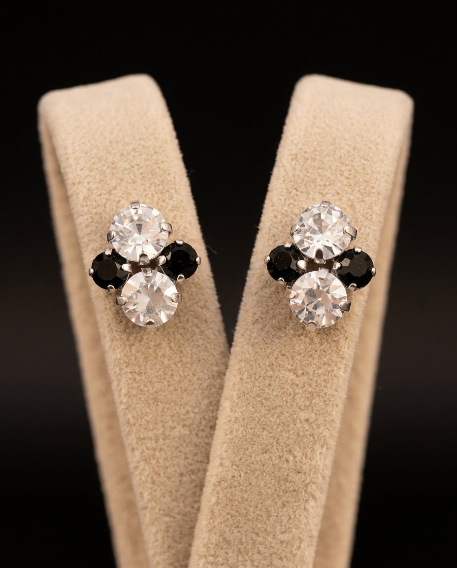 Elara orecchini ARGENTO CRYSTAL NERO