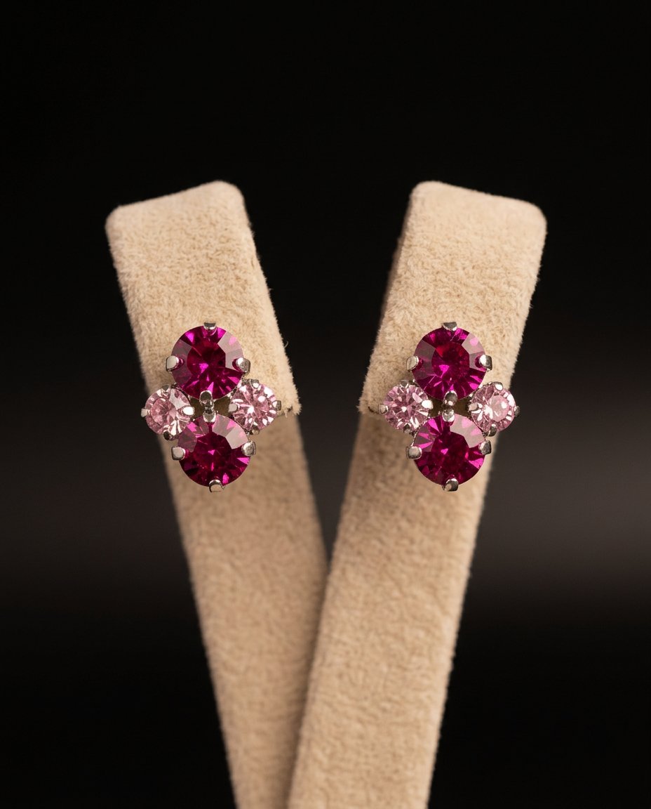Elara orecchini ARGENTO FUXIA + ROSA CHIARO