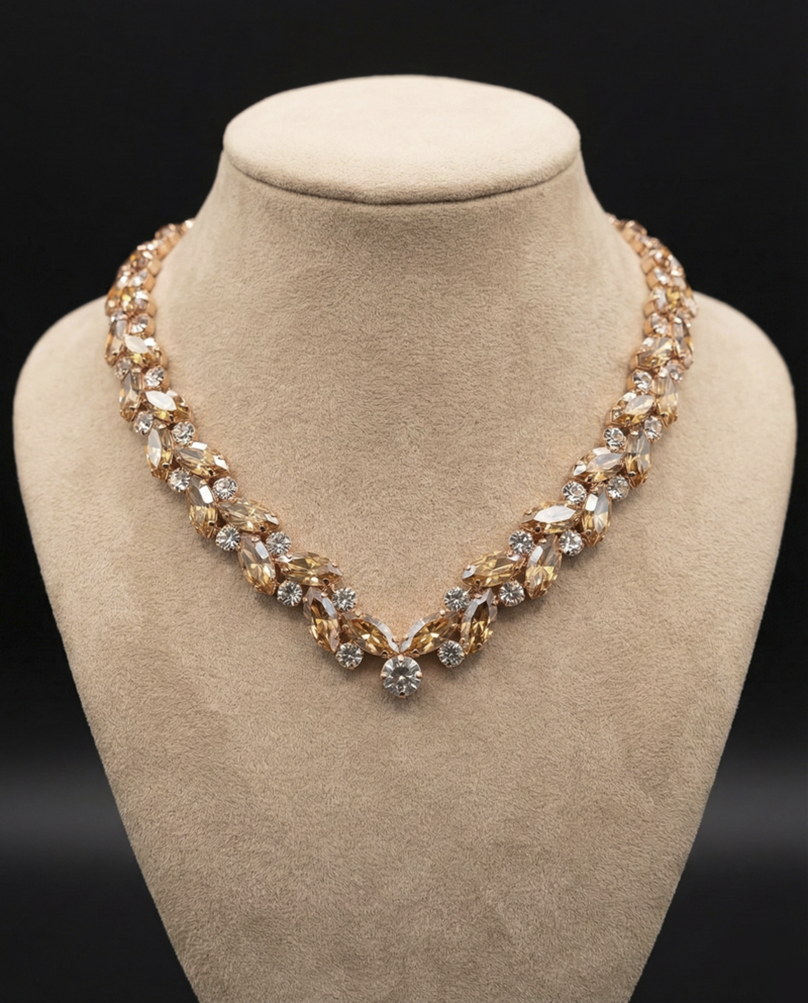 Elisia collana - Oro ROSA - CRYSTAL + GOLD
