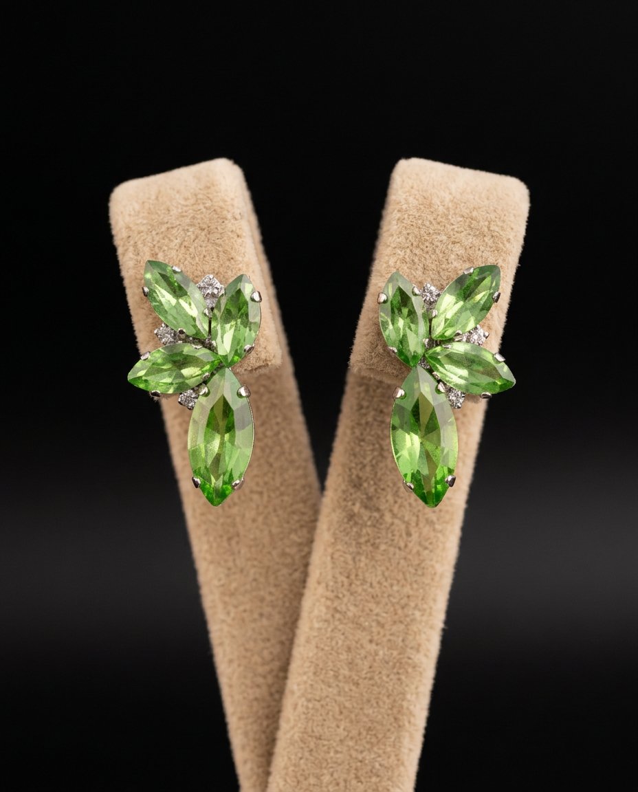 Elisia orecchini ARGENTO VERDE PERIDOT