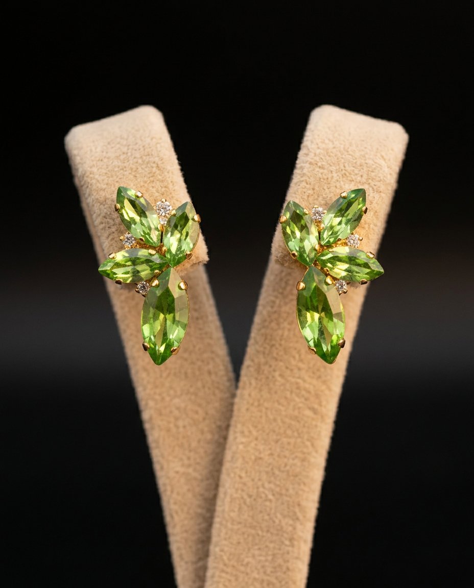 Elisia orecchini ORO GIALLO VERDE PERIDOT