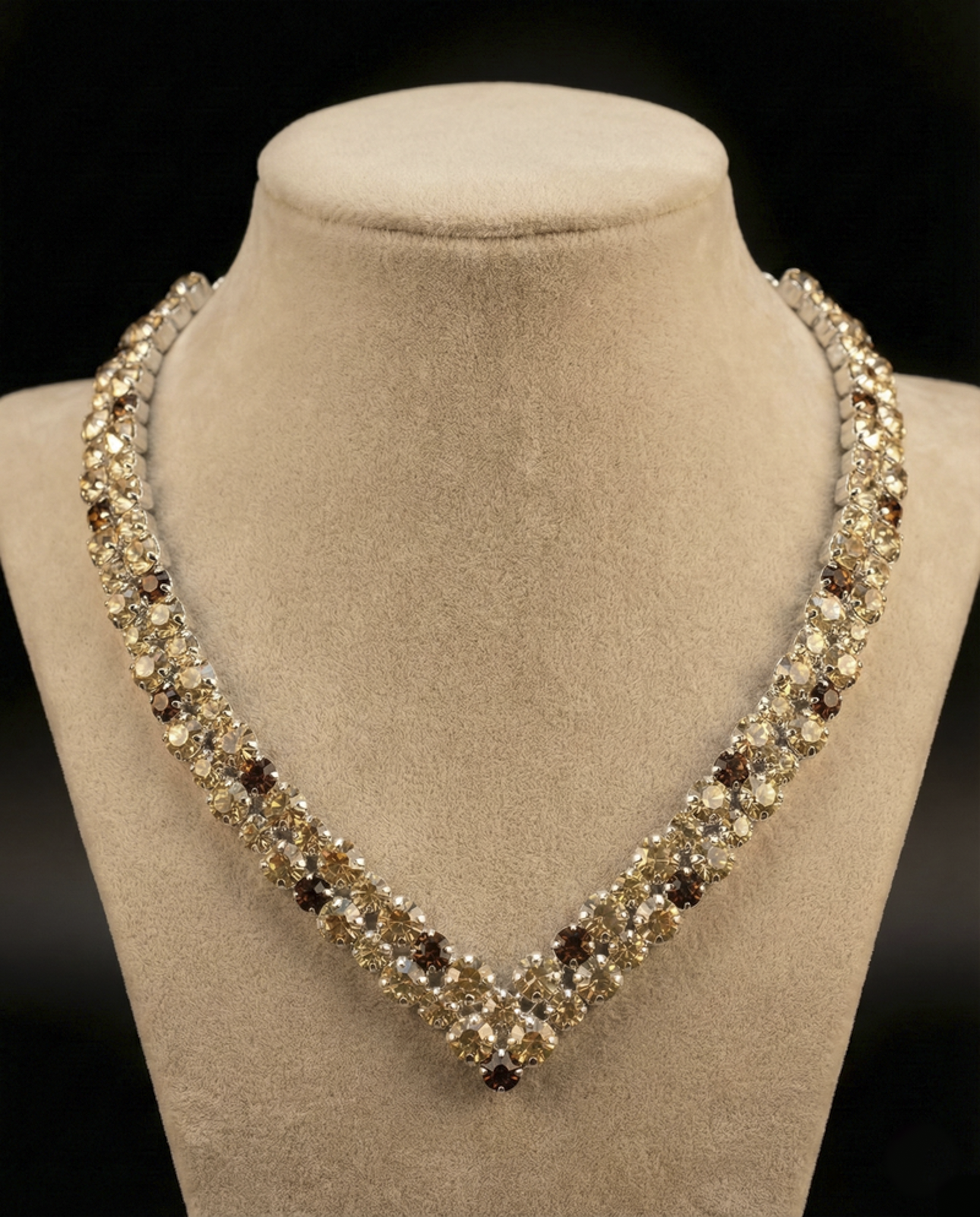 Eris collana - Silver - GOLD TOPAZIO SCURO
