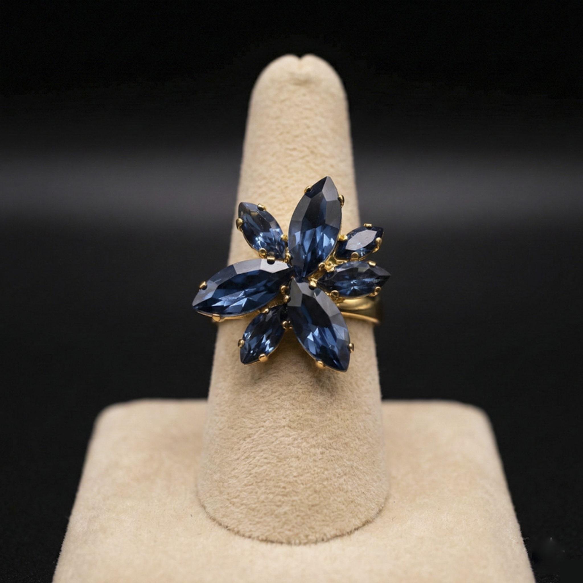 Flos anello - Oro Giallo - BLU MONTANA