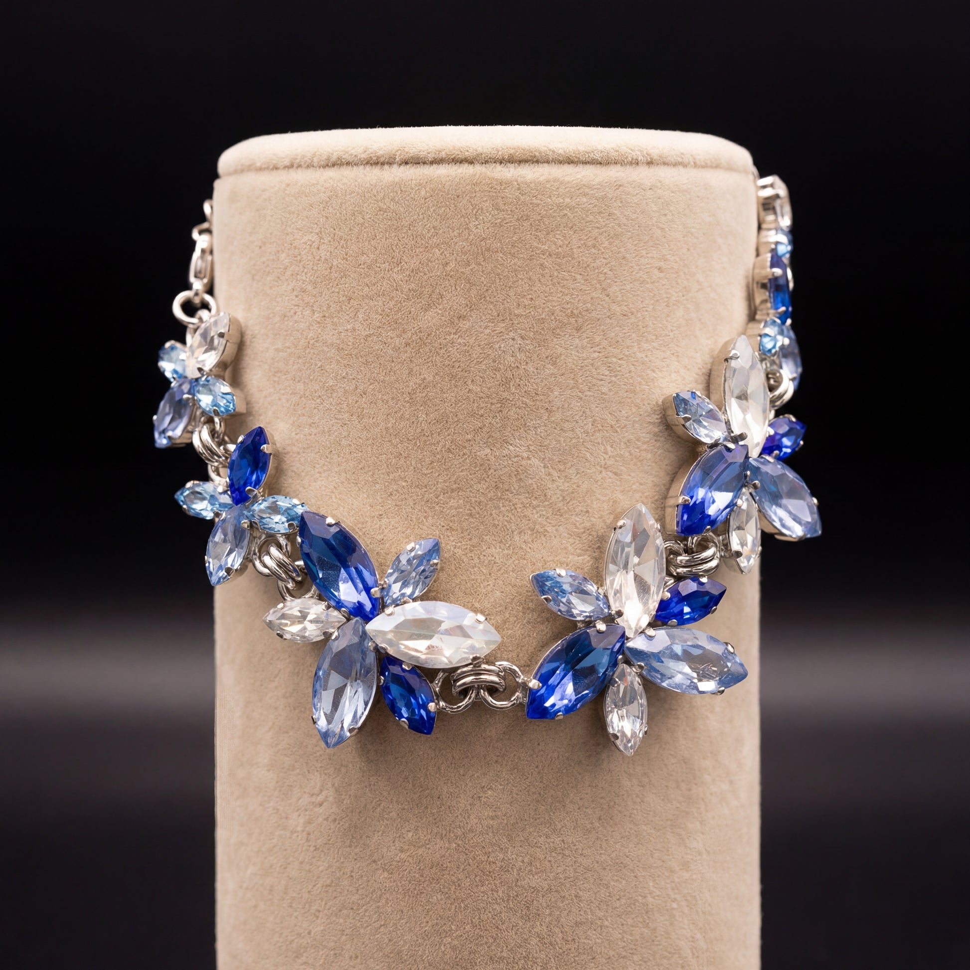 Flos bracciale - Argento - AZZURRO POLVERE + CRYSTAL + ZAFFIRO