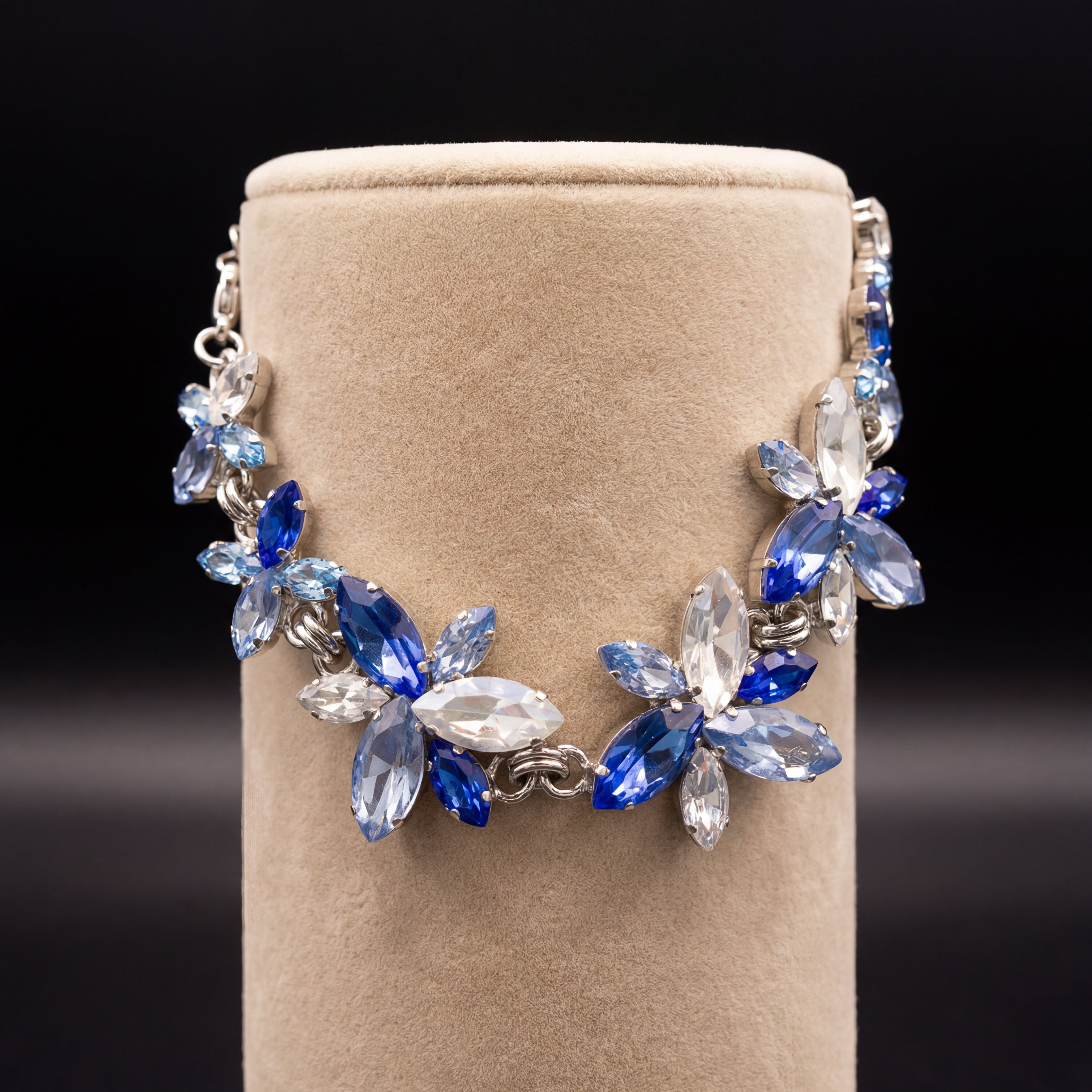 Flos bracciale - Argento - AZZURRO POLVERE + CRYSTAL + ZAFFIRO