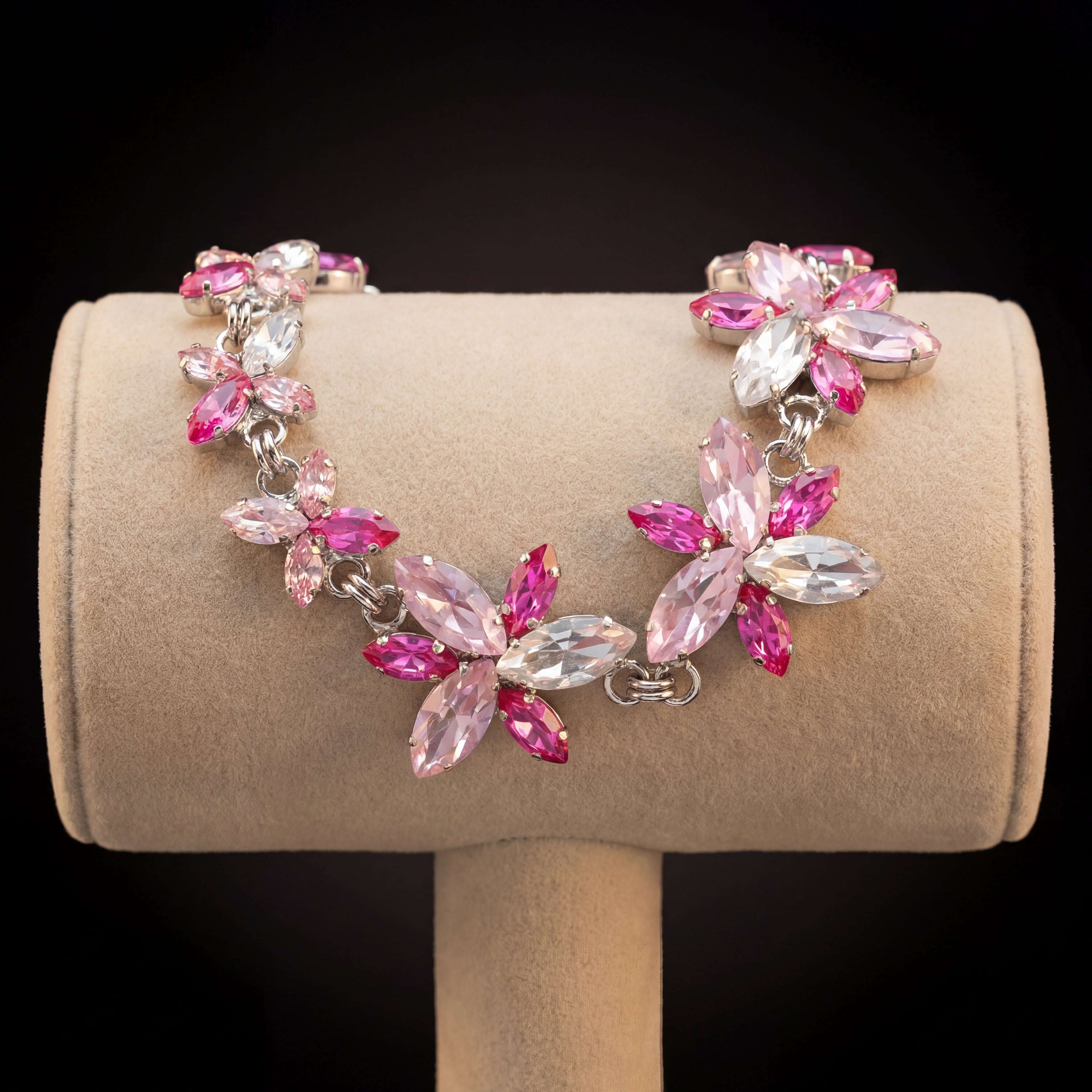 Flos bracciale - Argento - CRYSTAL + FUXIA CHIARO + ROSA CHIARO