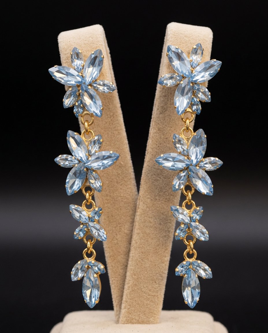 Flos orecchini pendenti ORO GIALLO AZZURRO POLVERE