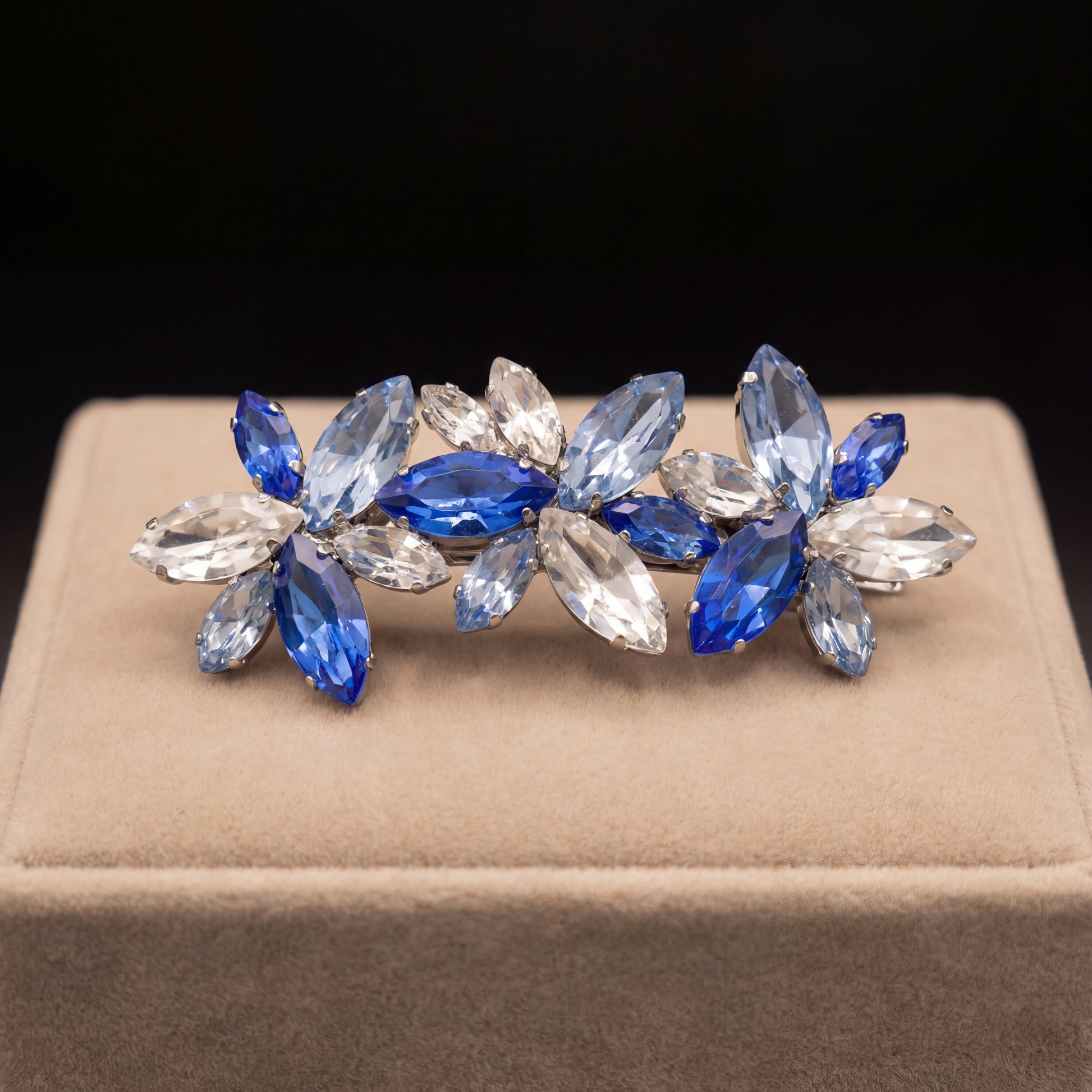 Flos spilla - Argento - Azzurro Polvere Crystal Zaffiro