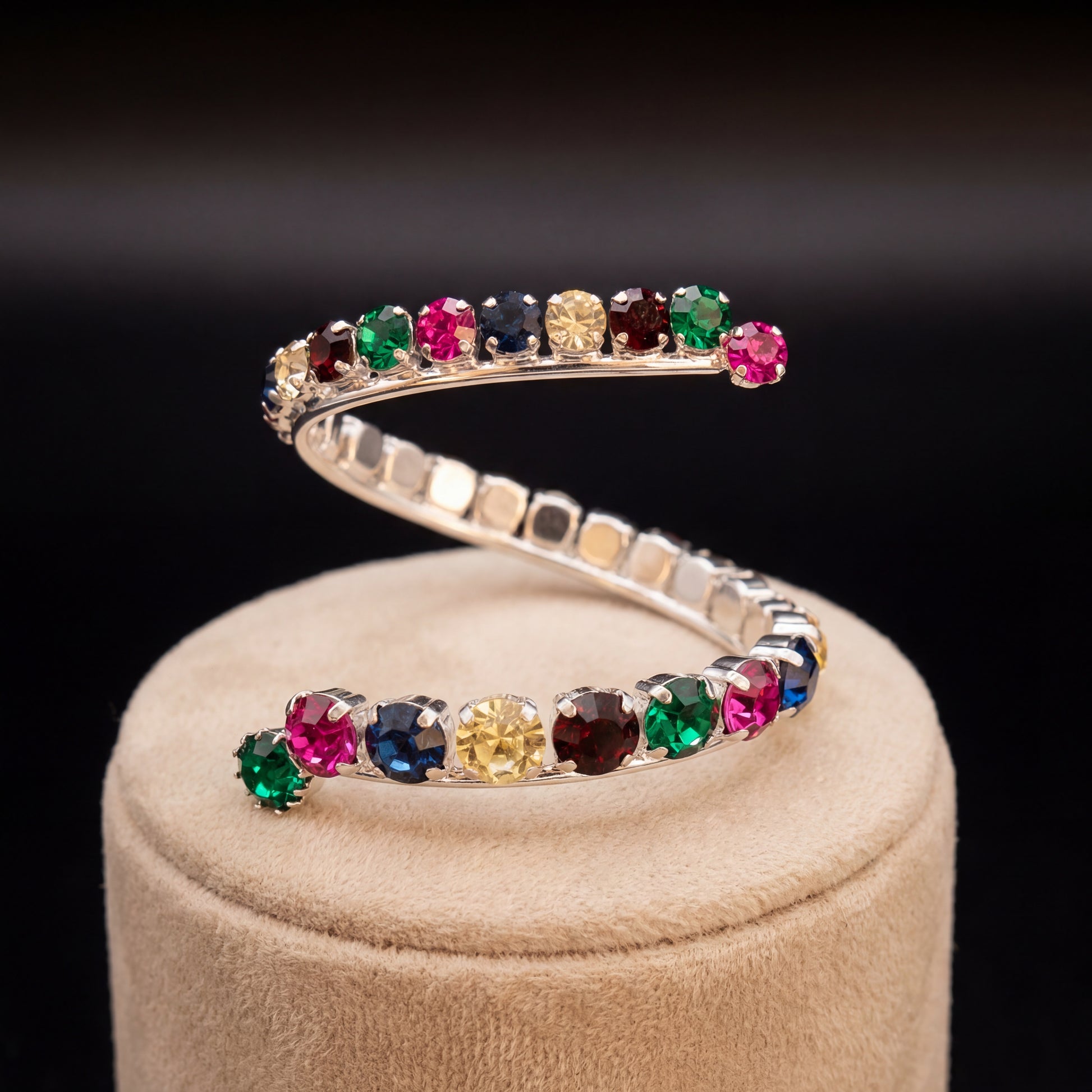 Freya bracciale - Argento - Multicolor Scuro