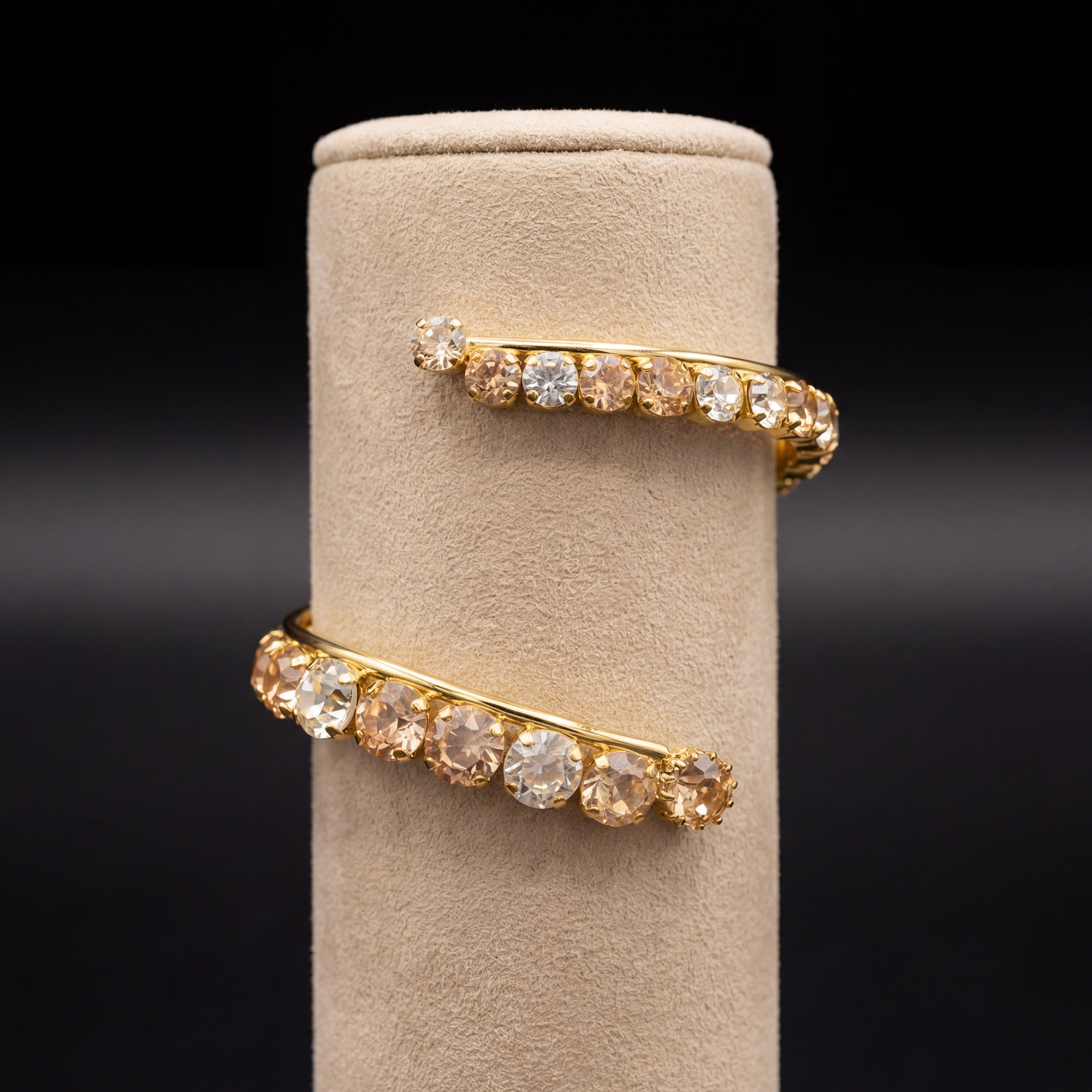 Freya bracciale - Oro Giallo - Crystal Gold Pesca Chiaro