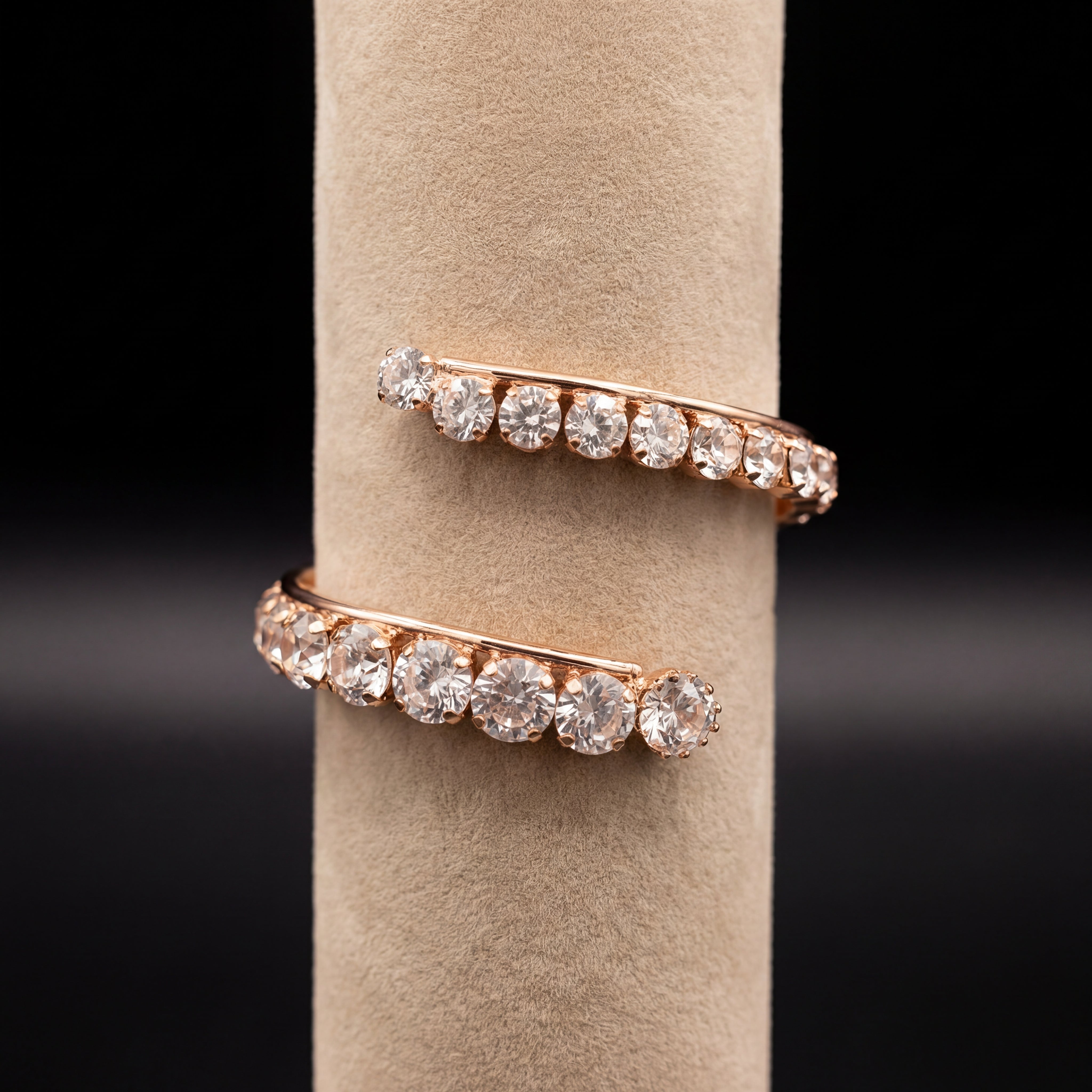 Freya bracciale - Oro Rosa - Crystal