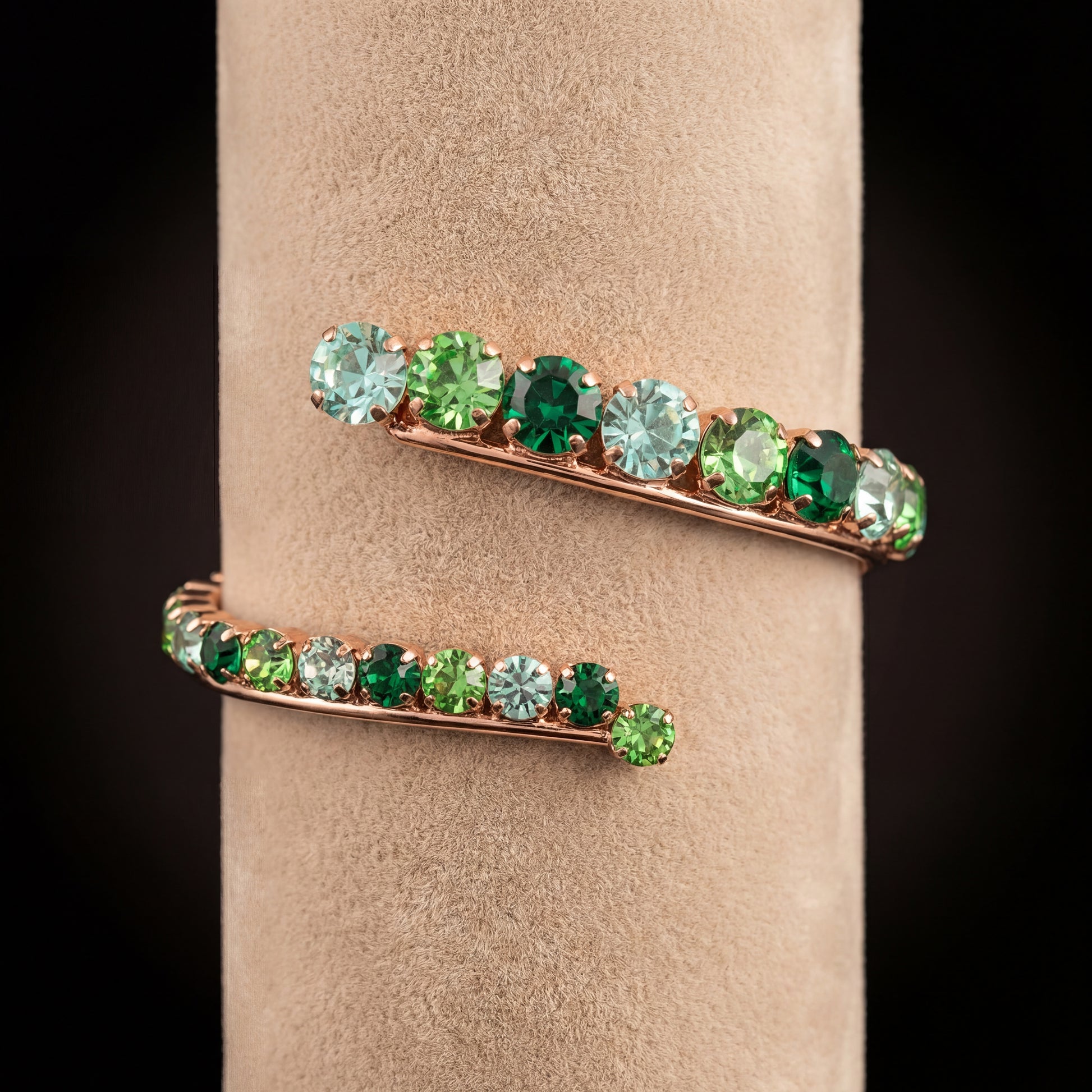 Freya bracciale - Oro Rosa - Multiverde