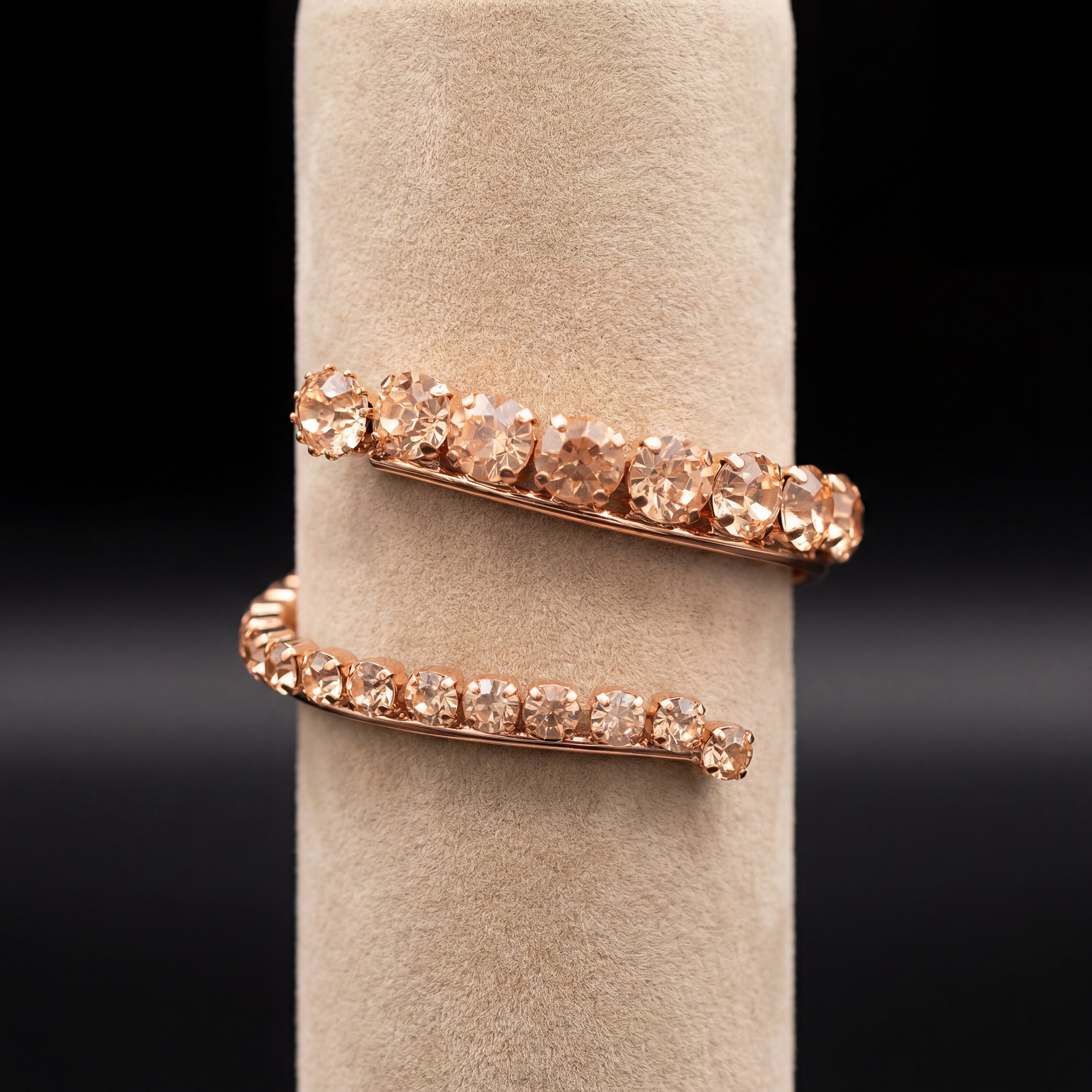 Freya bracciale - Oro Rosa - Pesca Chiaro