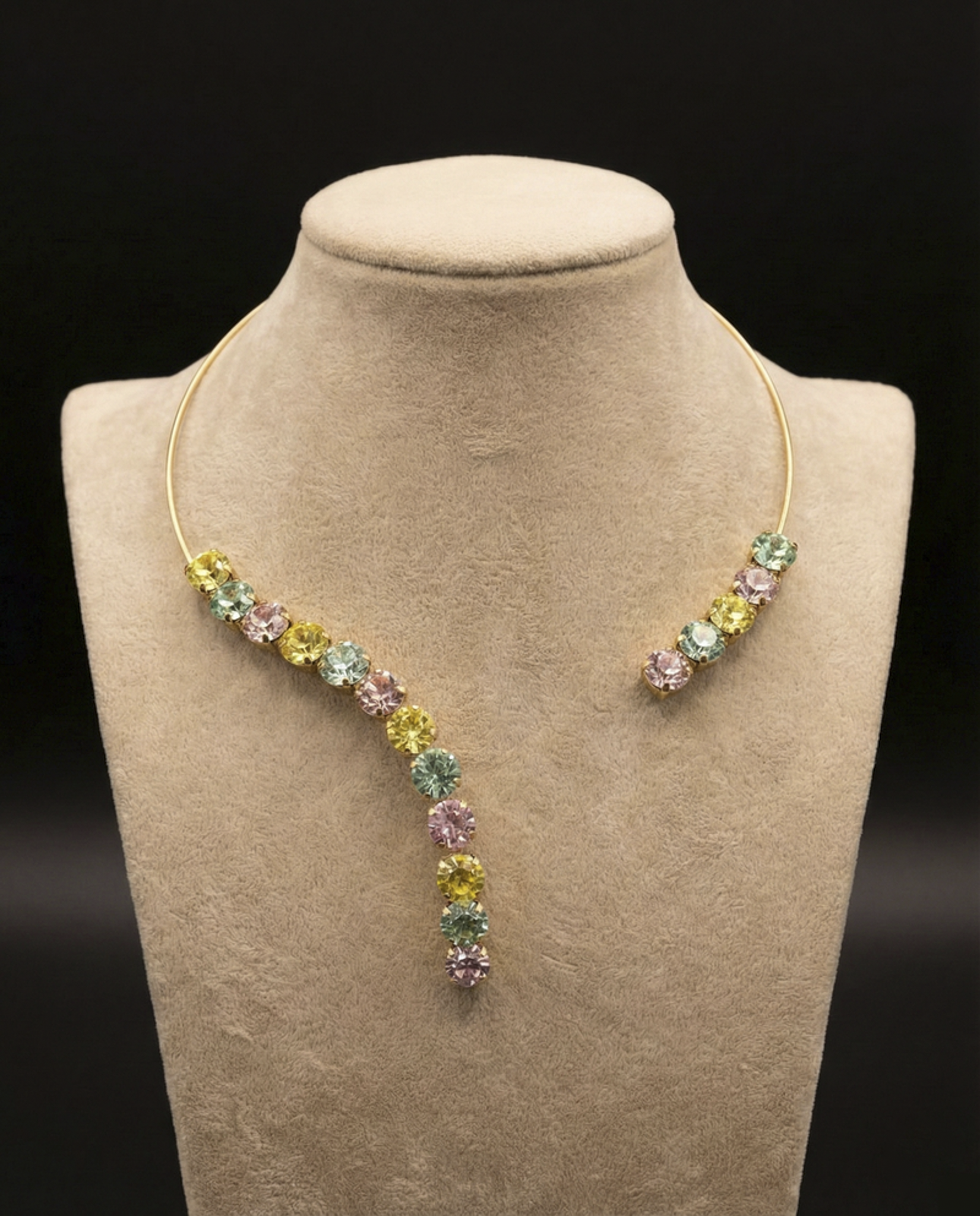 Freya collarino - Oro Giallo - CRISOLITE, GIALLO, ROSA CHIARO
