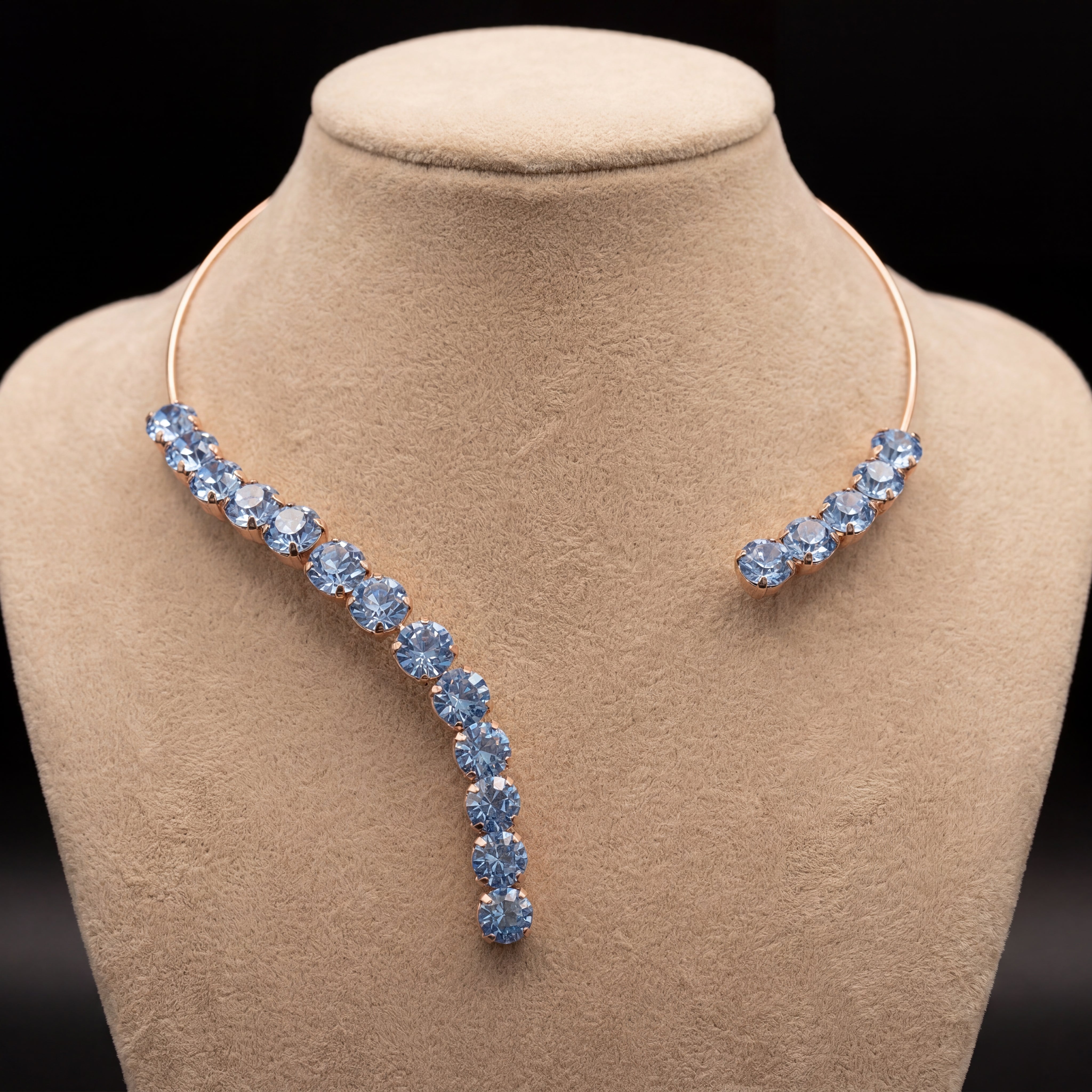 Freya collarino - Oro Rosa - AZZURRO POLVERE