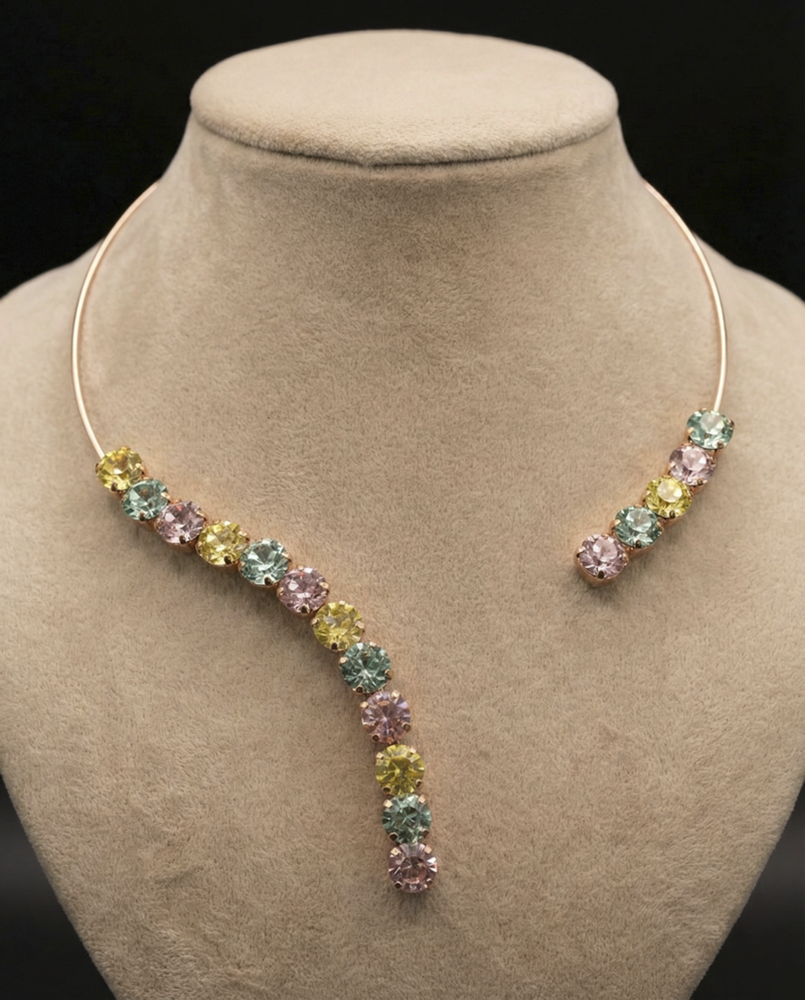 Freya collarino - Oro Rosa - CRISOLITE, GIALLO, ROSA CHIARO