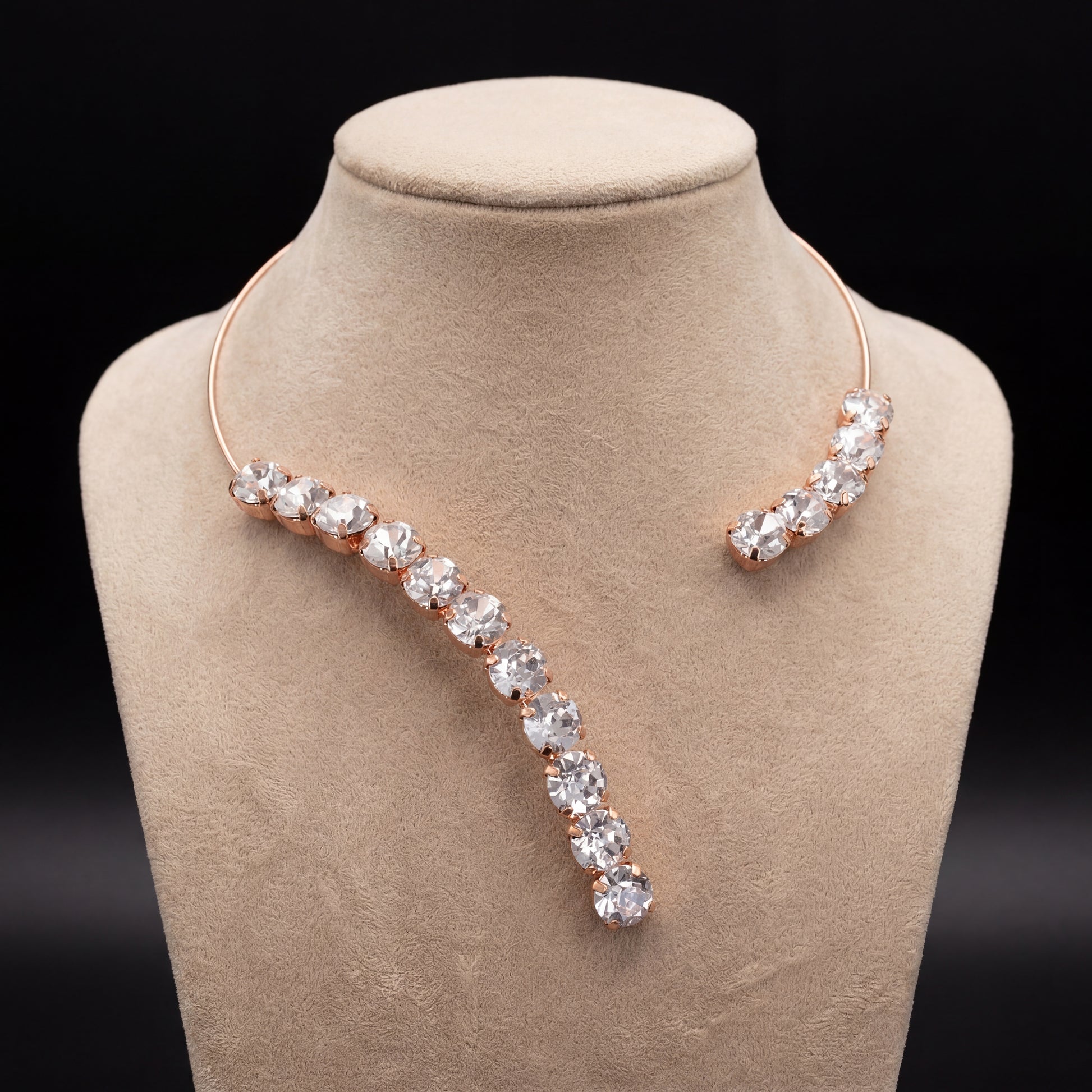 Freya collarino - Oro Rosa - CRYSTAL