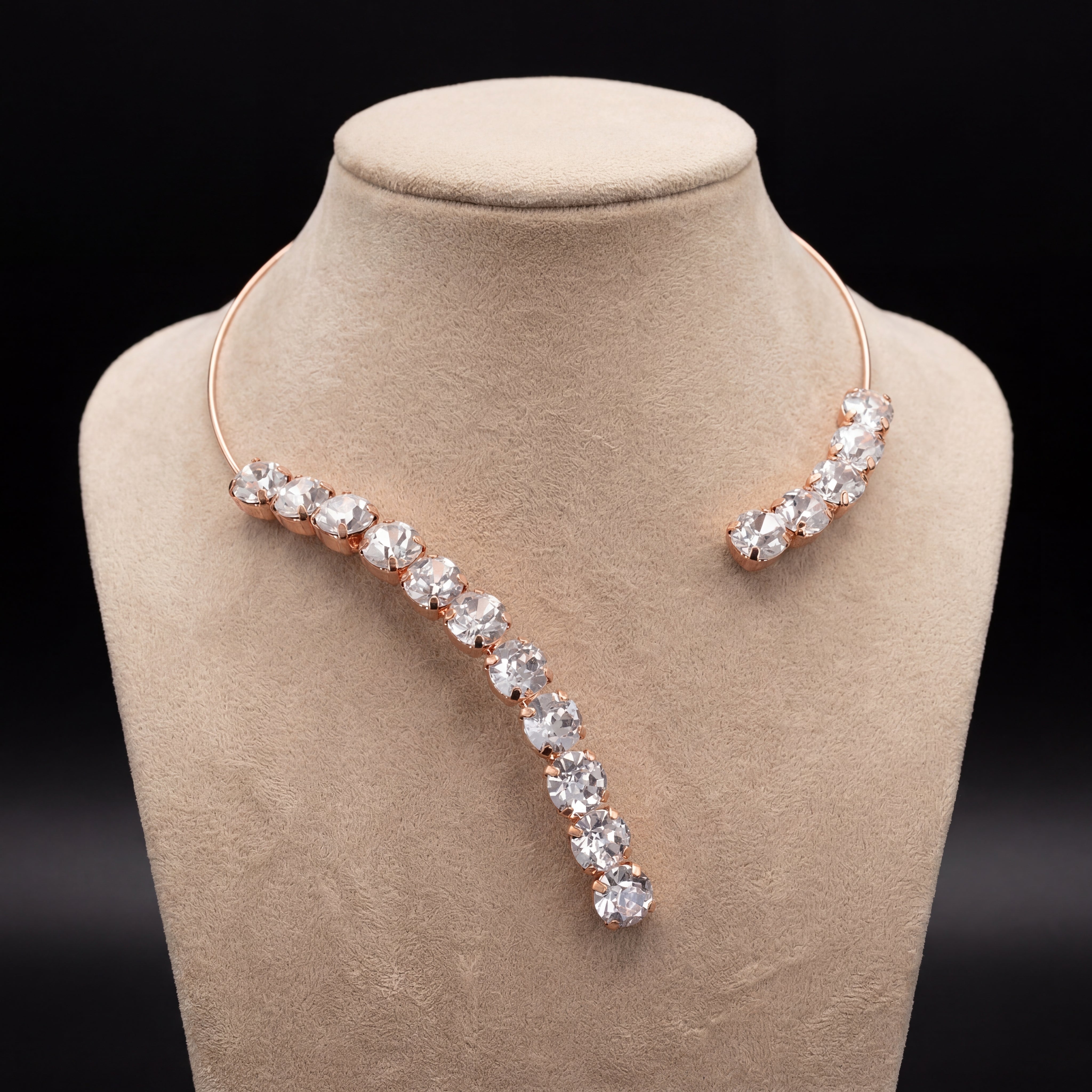 Freya collarino - Oro Rosa - CRYSTAL