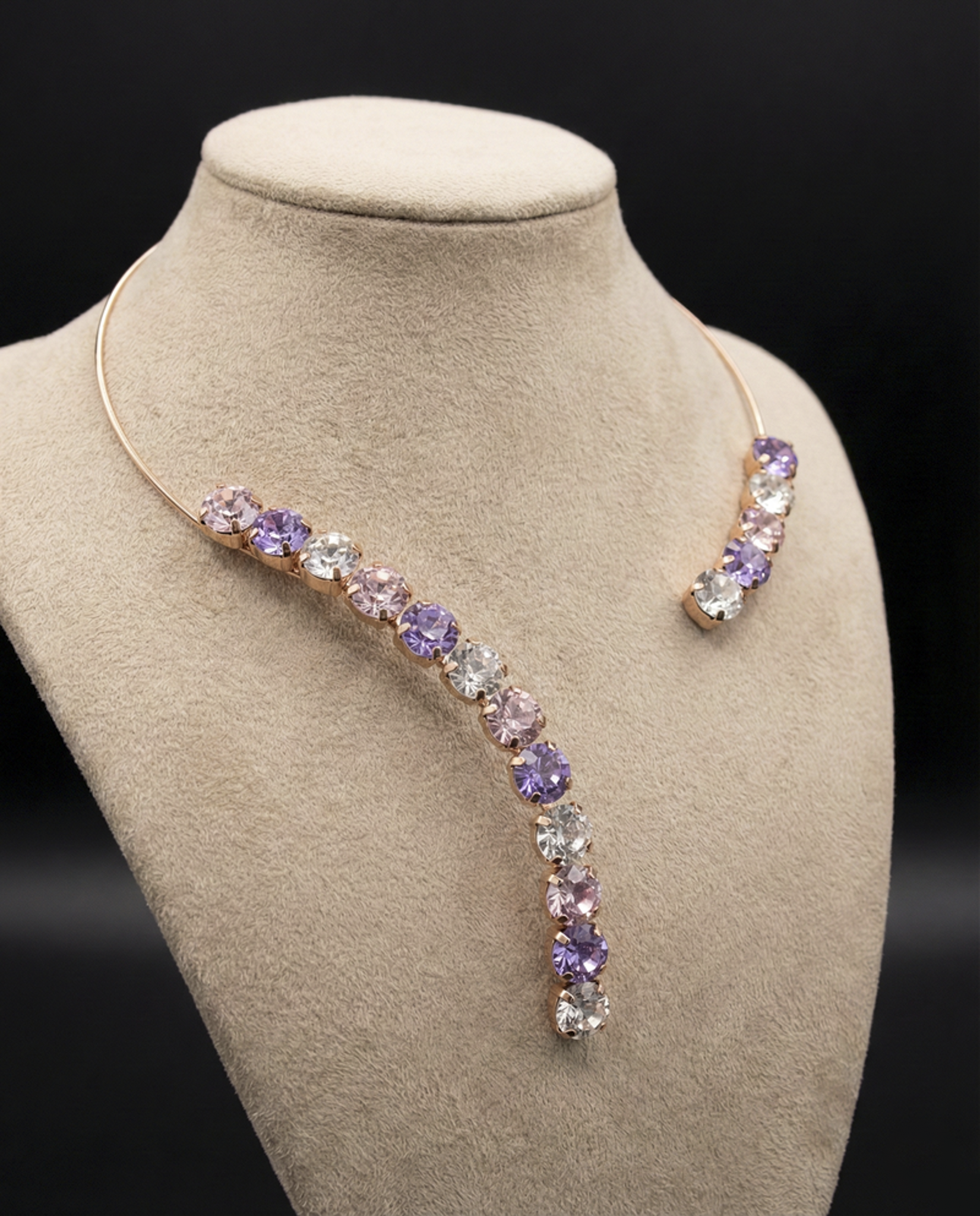 Freya collarino - Oro Rosa - CRYSTAL, ROSA CHIARO, VIOLET